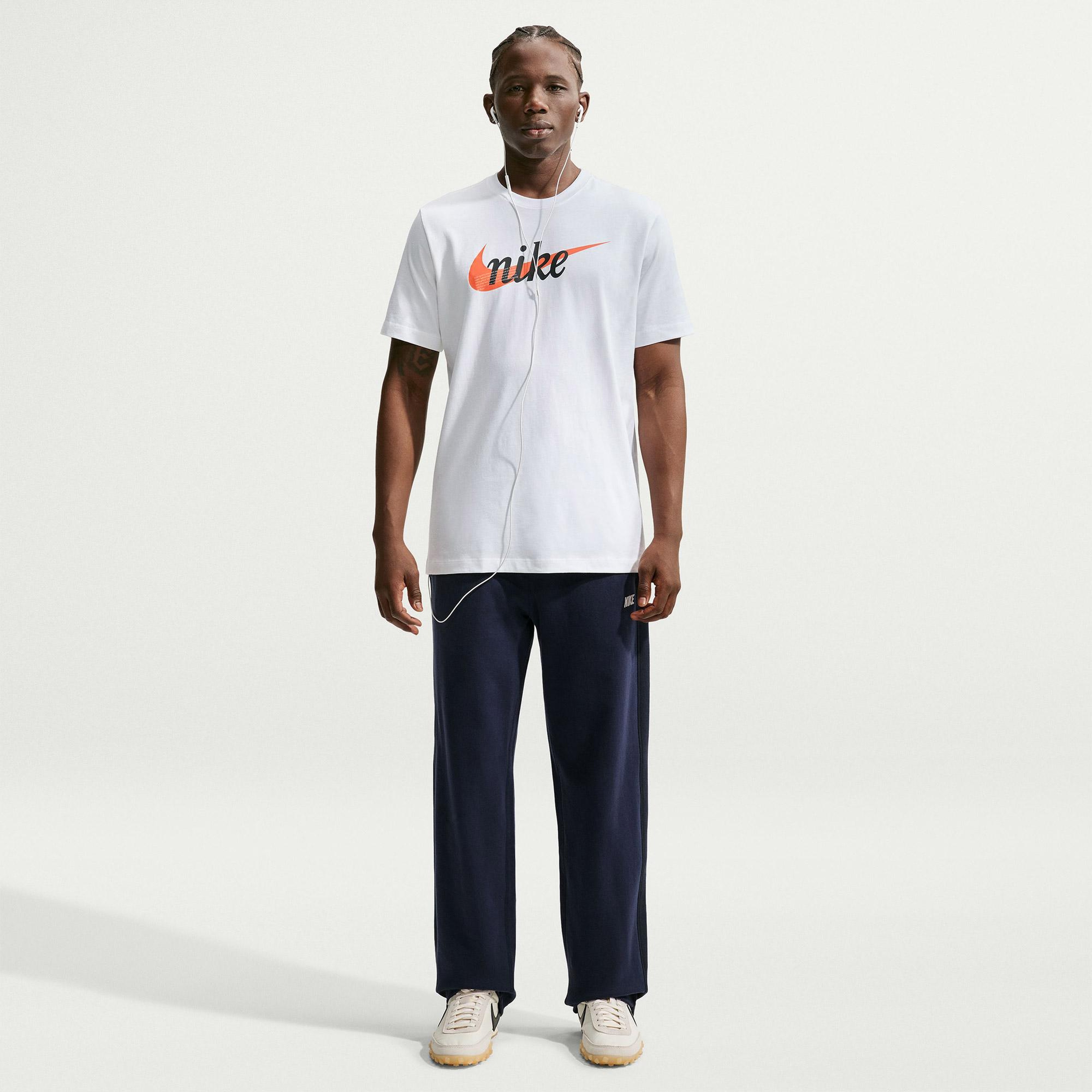 Nike Sportswear Club Brand Erkek Beyaz T-Shirt