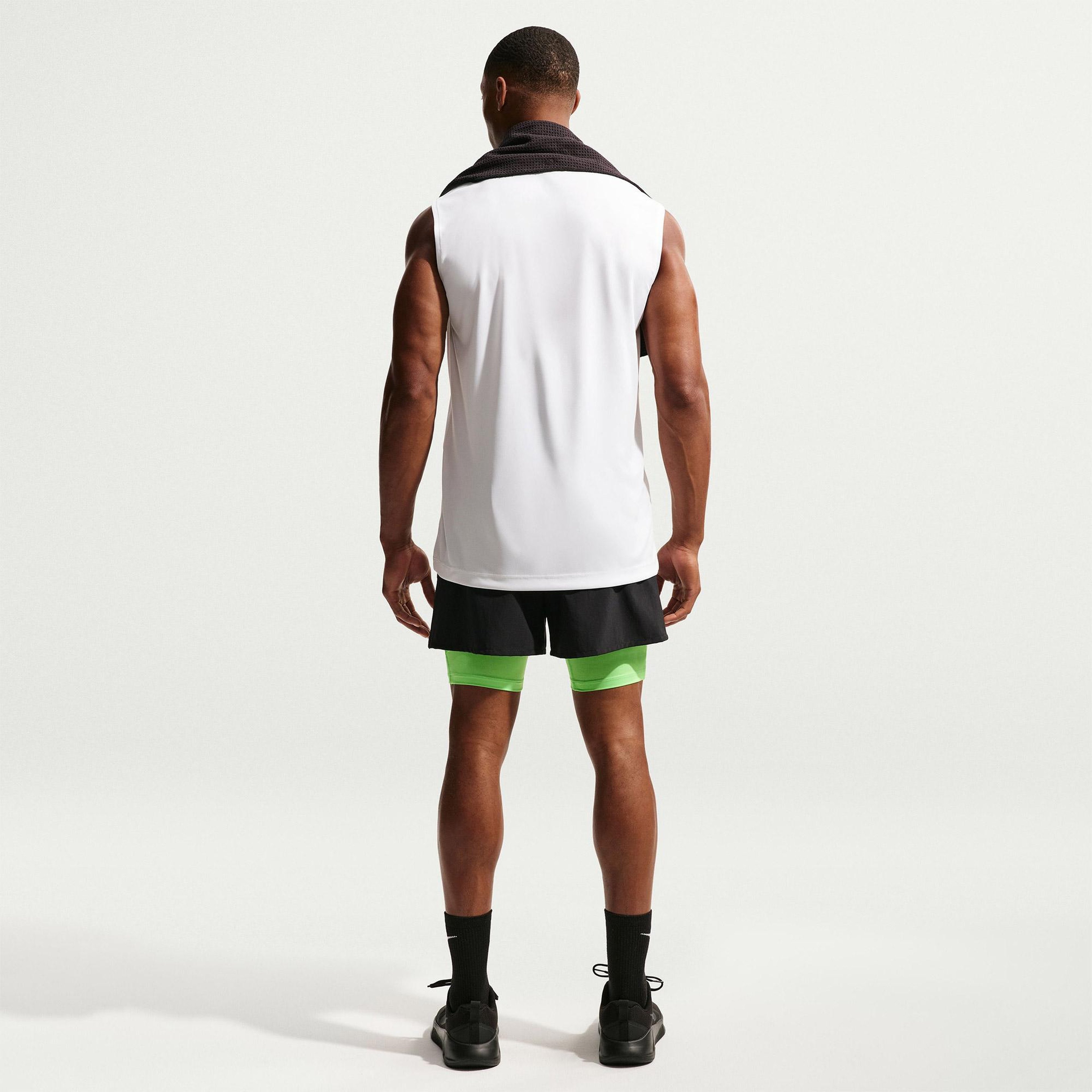 Nike Dri-Fit Sleeveless Flex Erkek Beyaz T-Shirt