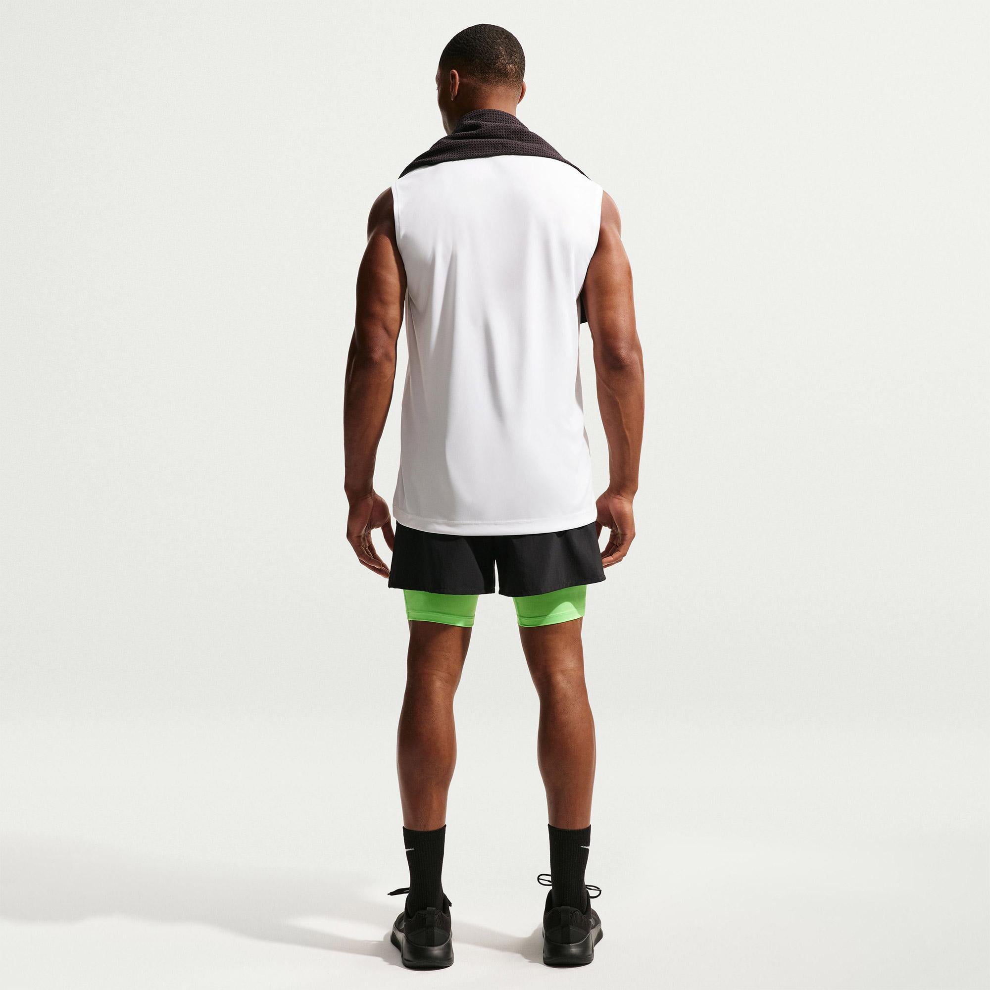Nike Dri-Fit Sleeveless Flex Erkek Beyaz T-Shirt