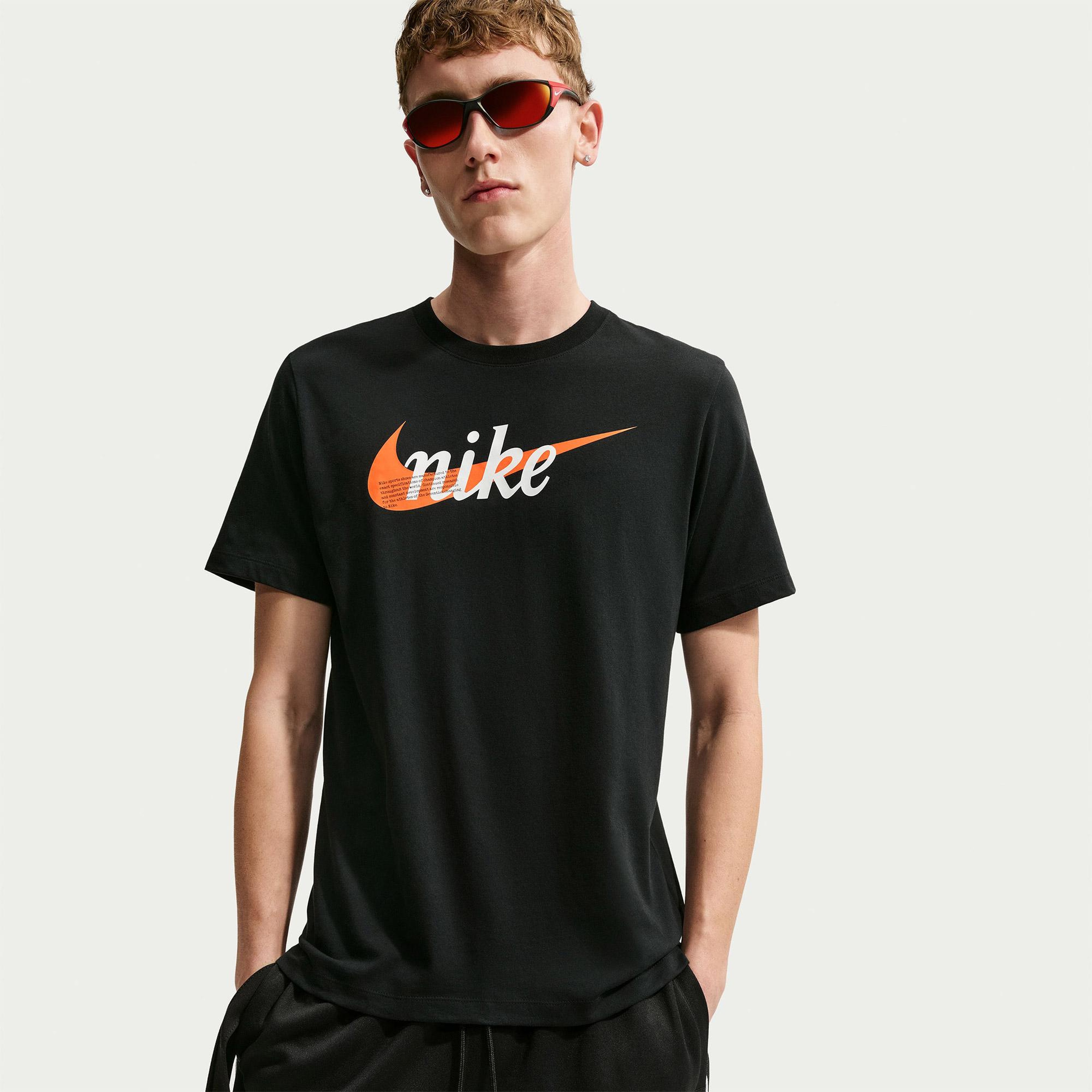 Nike Sportswear Club Brand Erkek Siyah T-Shirt