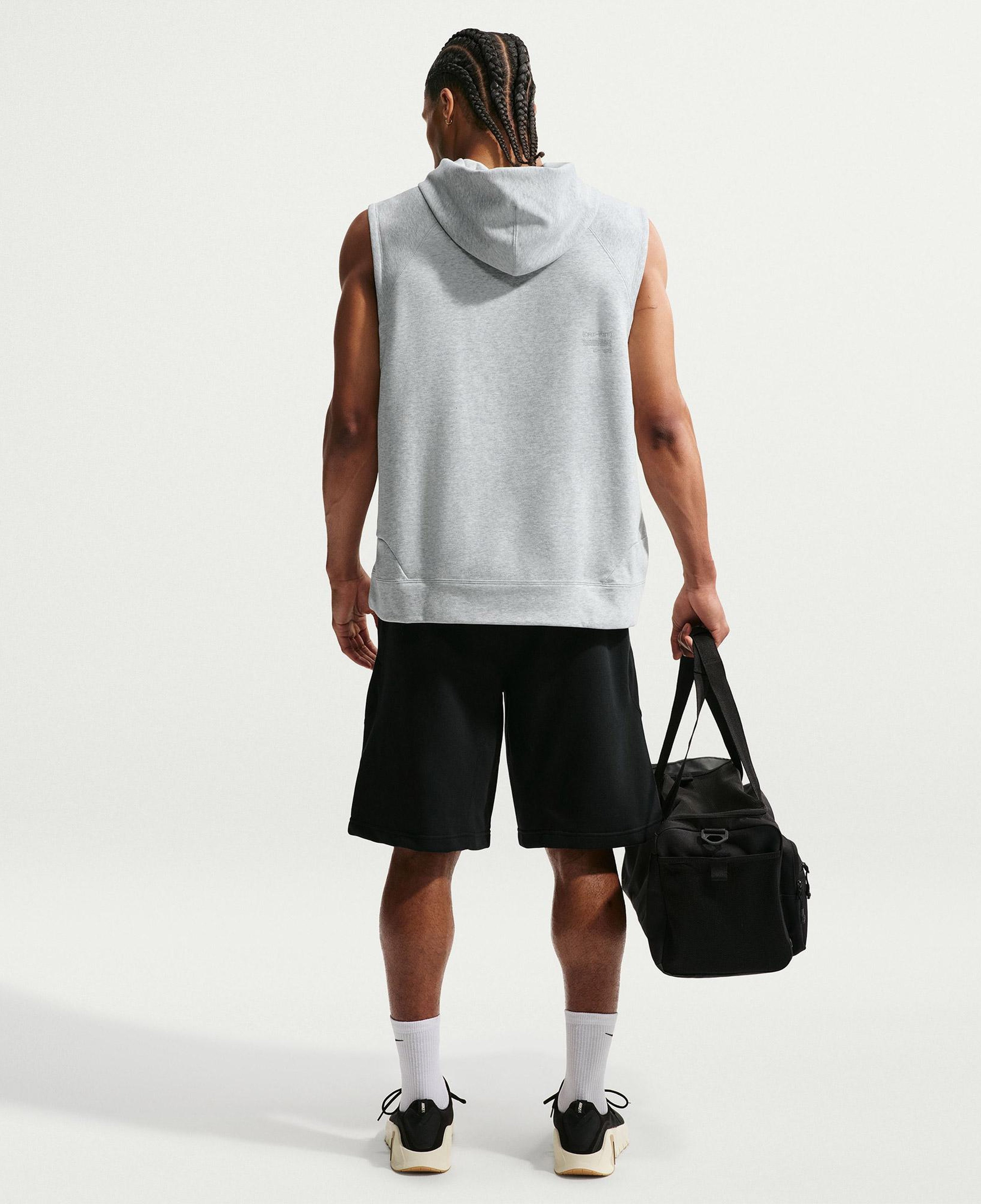 Nike Dri-Fit N.A.C. Sleeveless Erkek Gri Hoodie