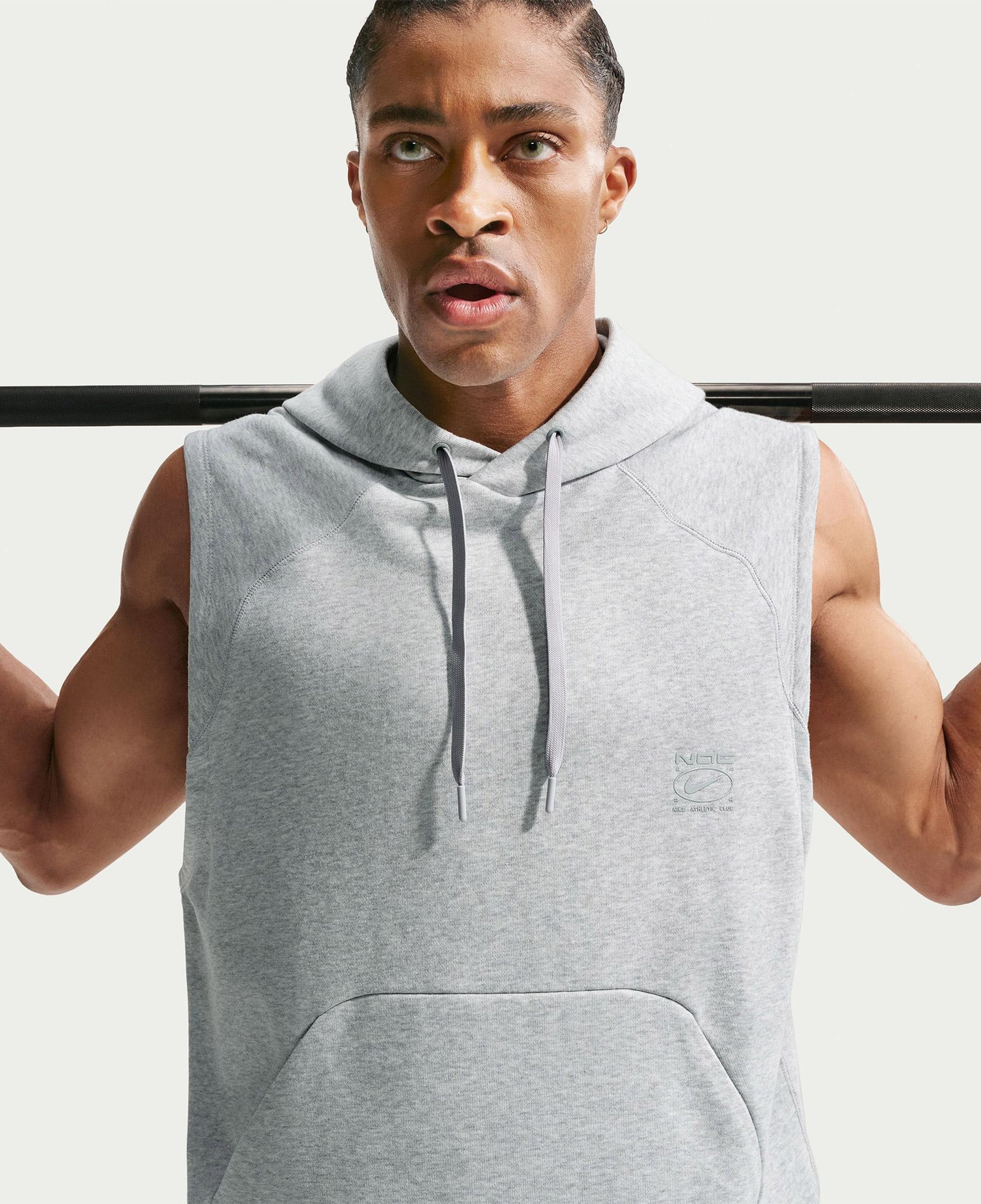 Nike Dri-Fit N.A.C. Sleeveless Erkek Gri Hoodie