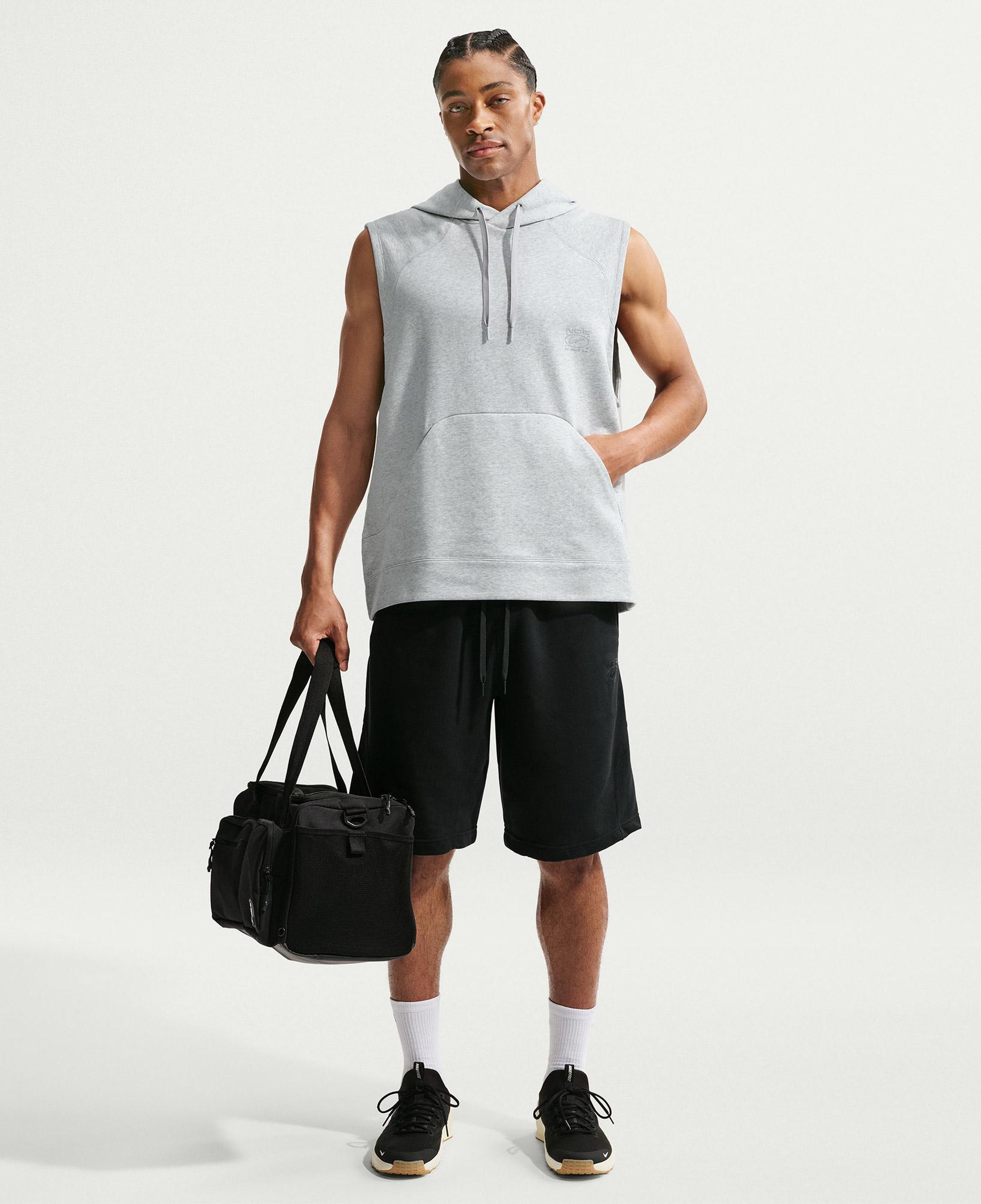 Nike Dri-Fit N.A.C. Sleeveless Erkek Gri Hoodie