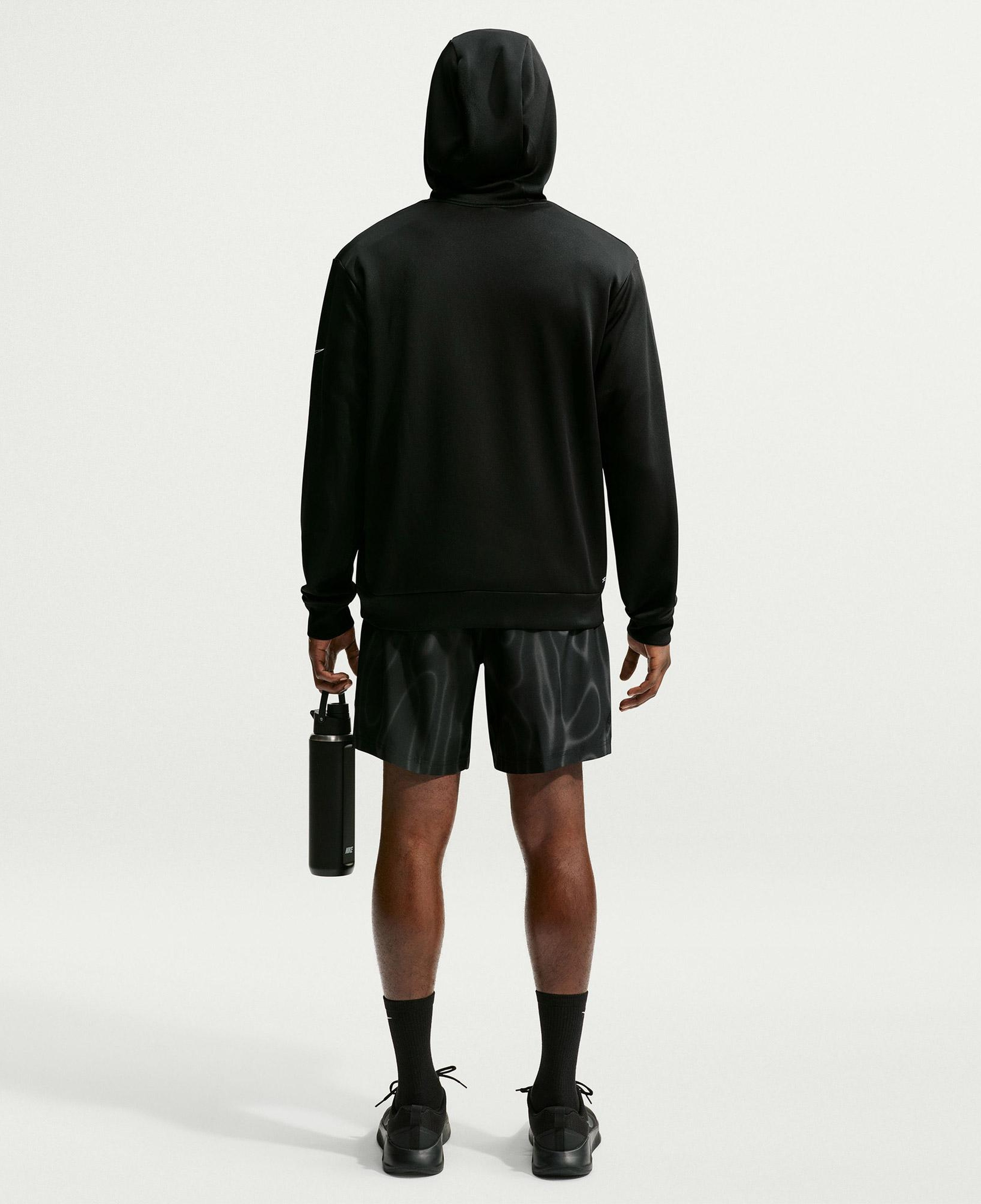 Nike Dri-Fit UV Flex Fleece Erkek Siyah Hoodie
