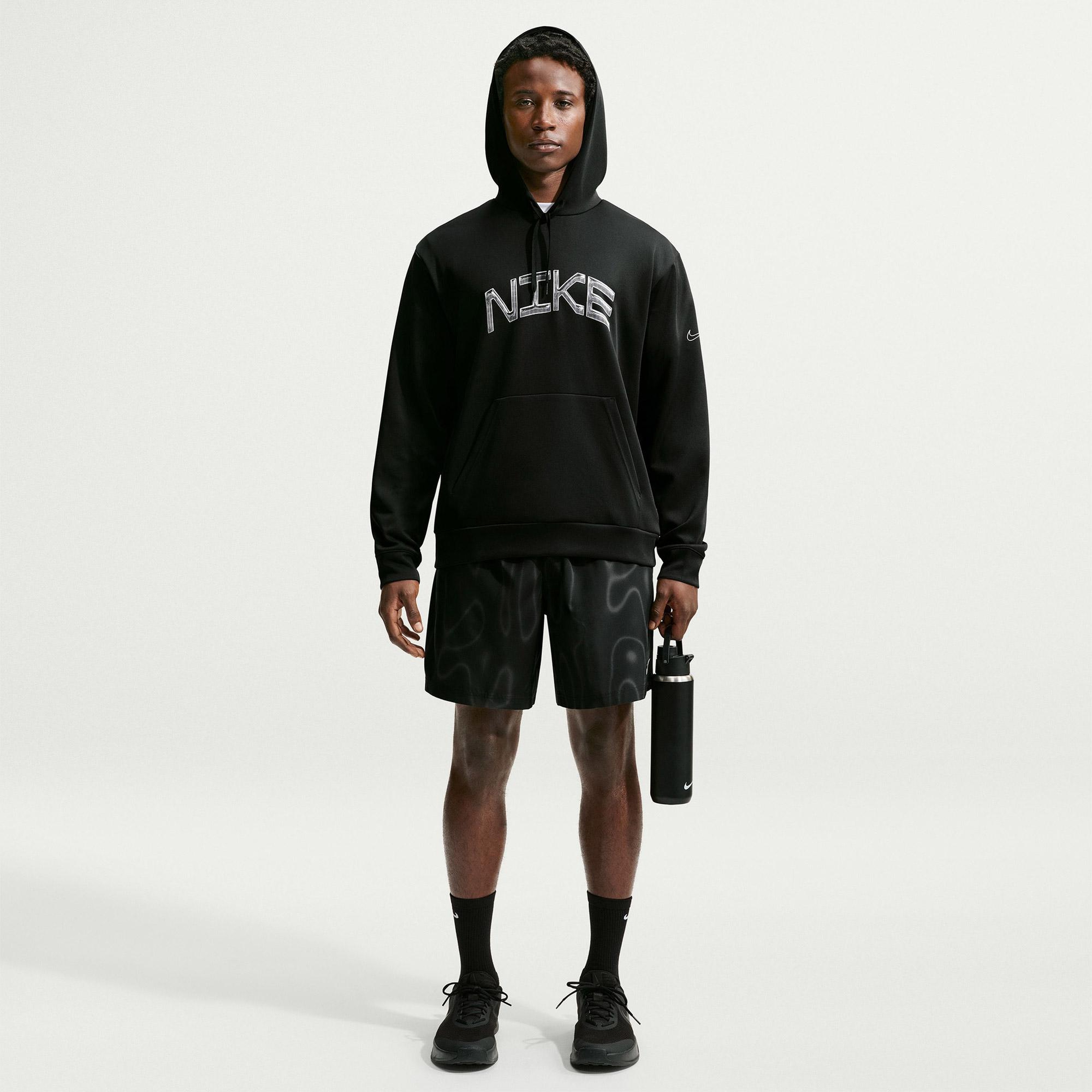Nike Dri-Fit UV Flex Fleece Erkek Siyah Hoodie