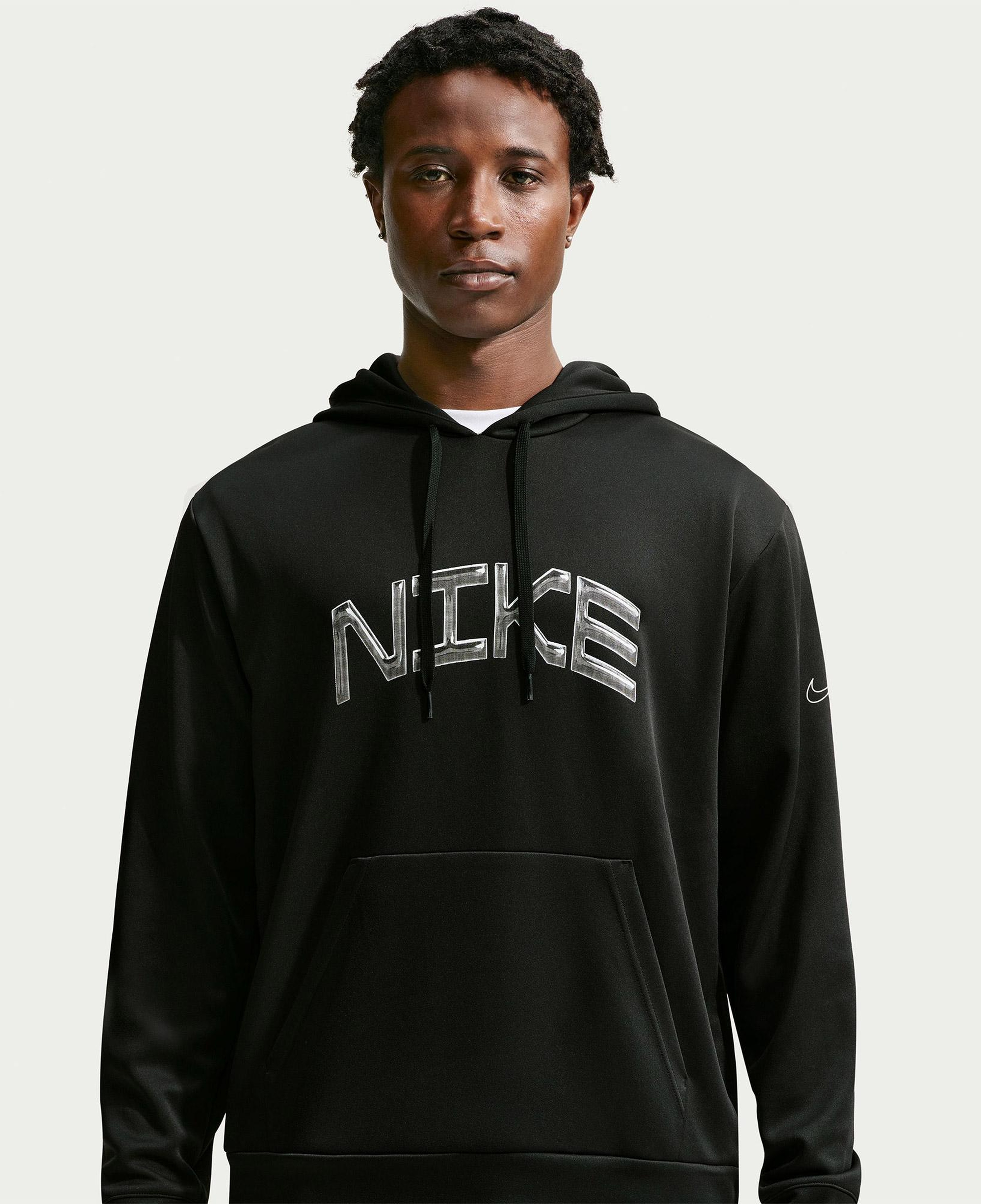 Nike Dri-Fit UV Flex Fleece Erkek Siyah Hoodie