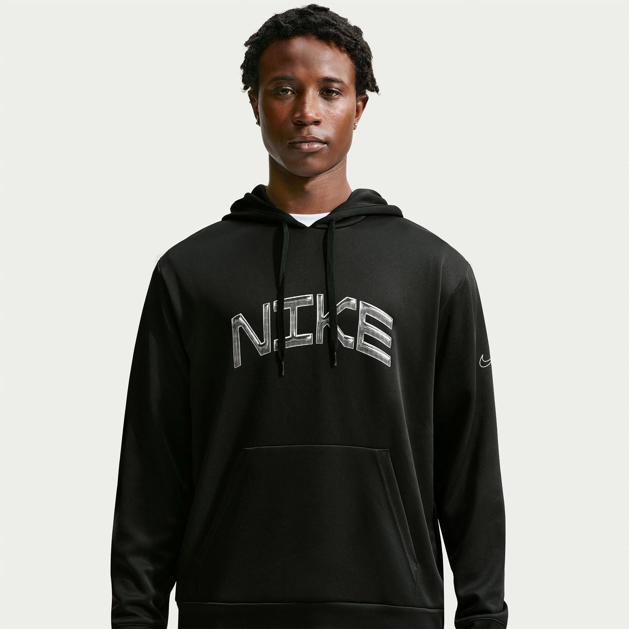 Nike Dri-Fit UV Flex Fleece Erkek Siyah Hoodie