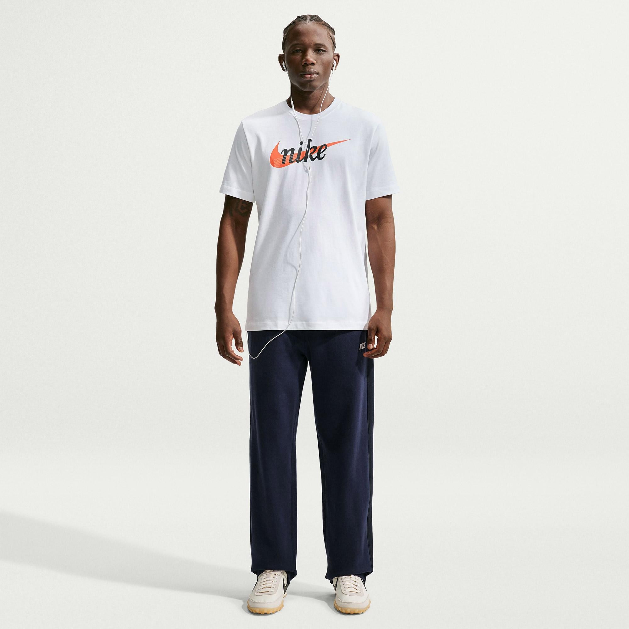 Nike Sportswear Club Brand Erkek Beyaz T-Shirt
