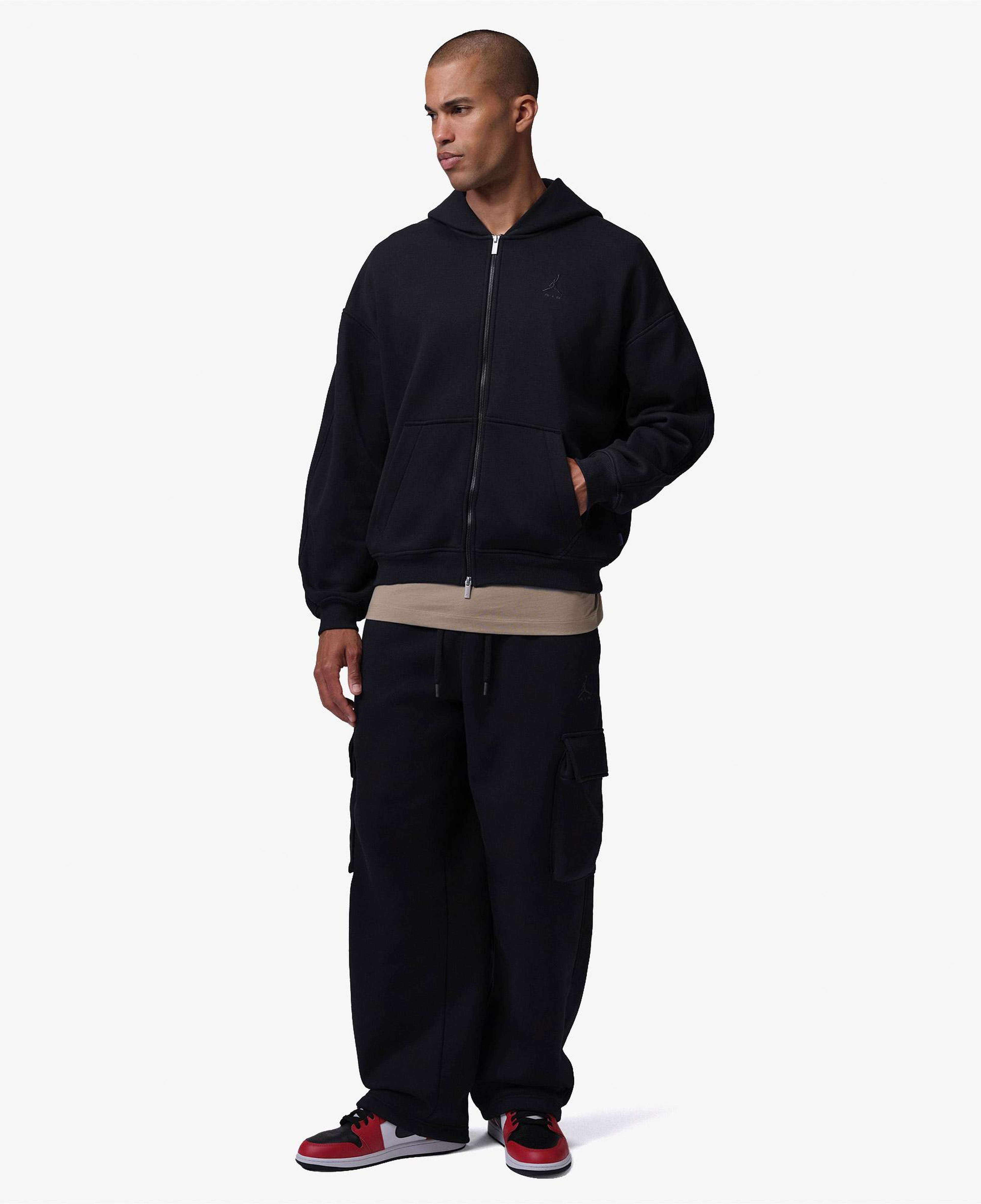 Jordan Brooklyn Fleece Oversize Erkek Siyah Eşofman Üstü