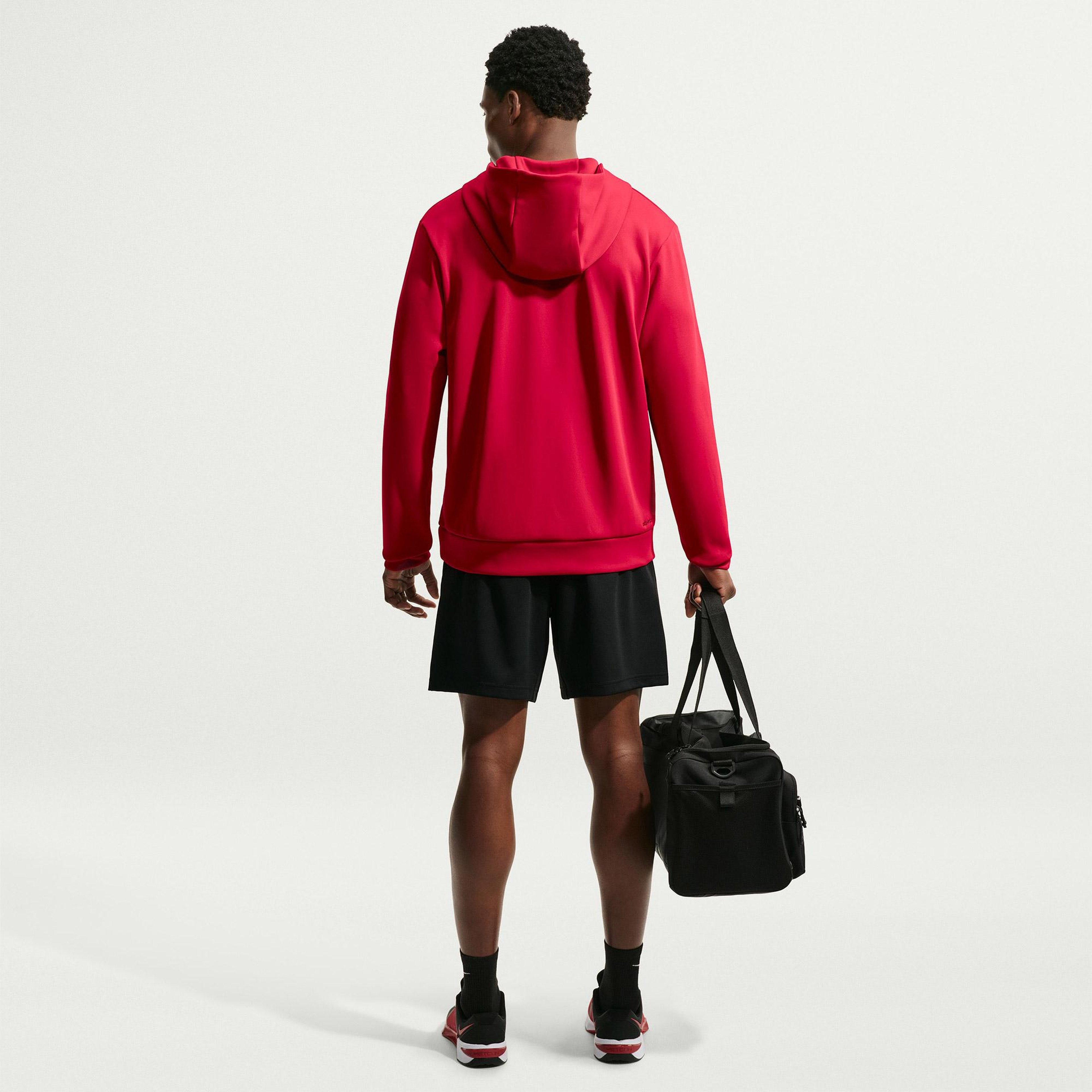 Nike Dri-Fit UV Flex Fleece Erkek Kırmızı Hoodie