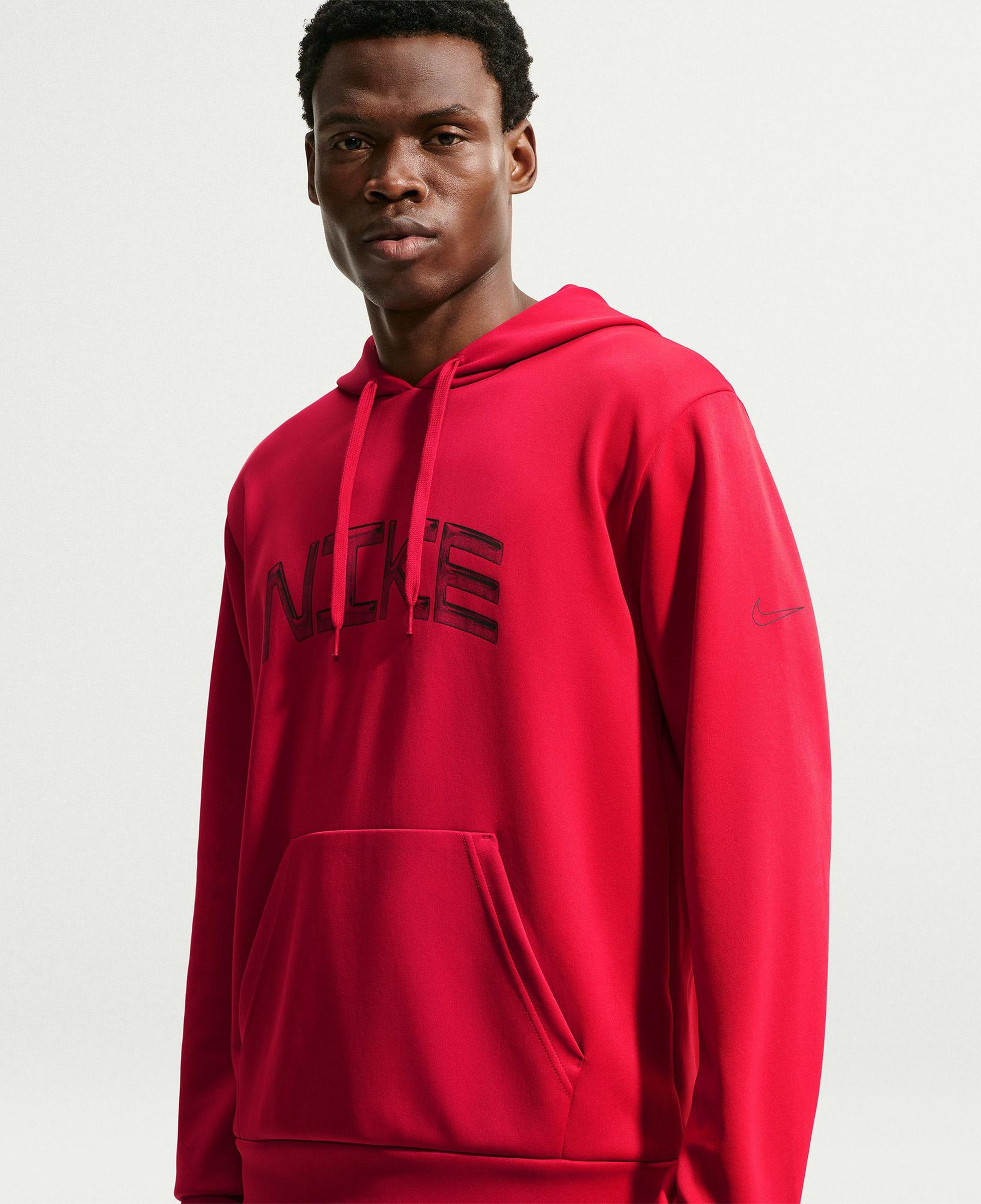 Nike Dri-Fit UV Flex Fleece Erkek Kırmızı Hoodie