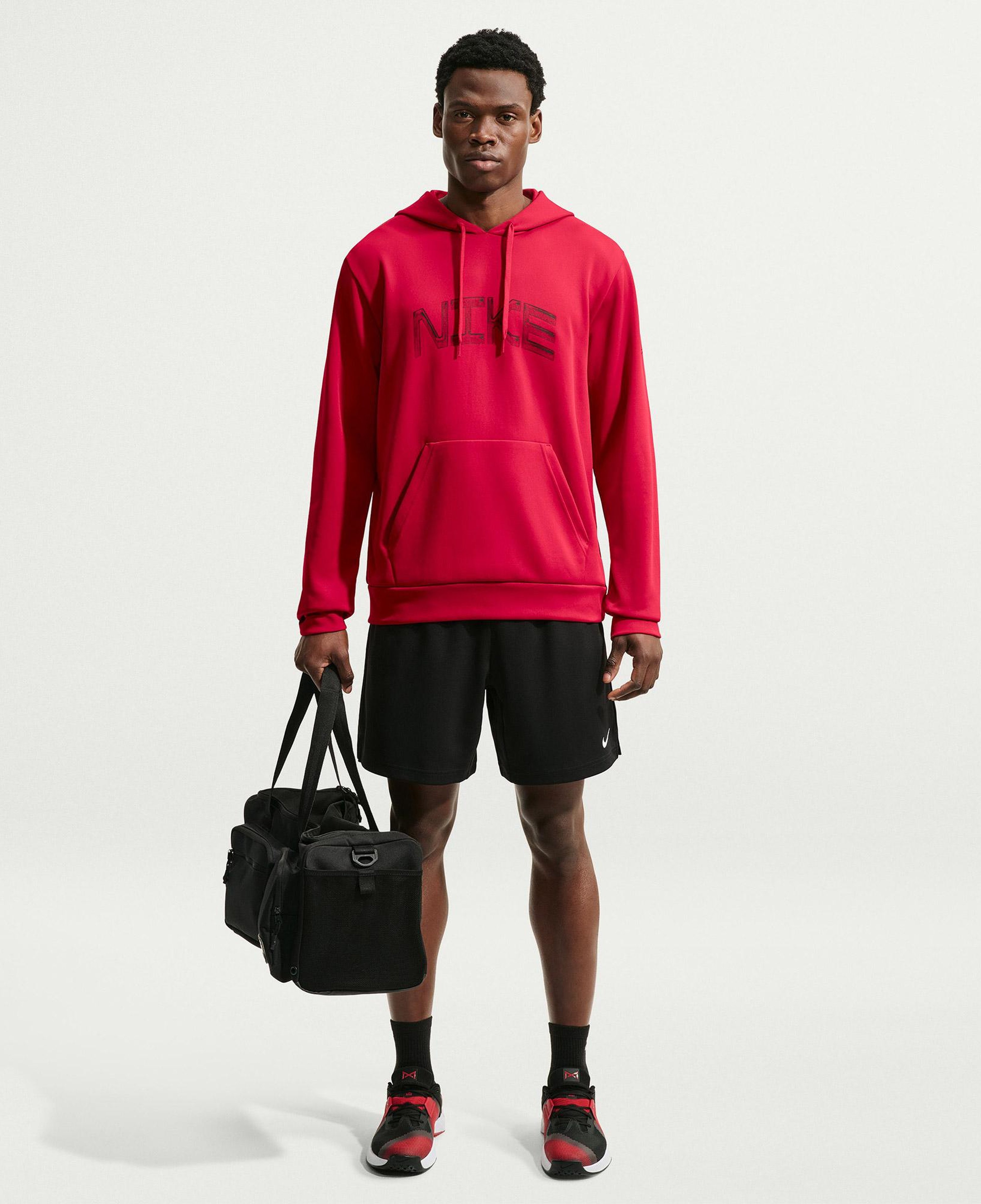 Nike Dri-Fit UV Flex Fleece Erkek Kırmızı Hoodie