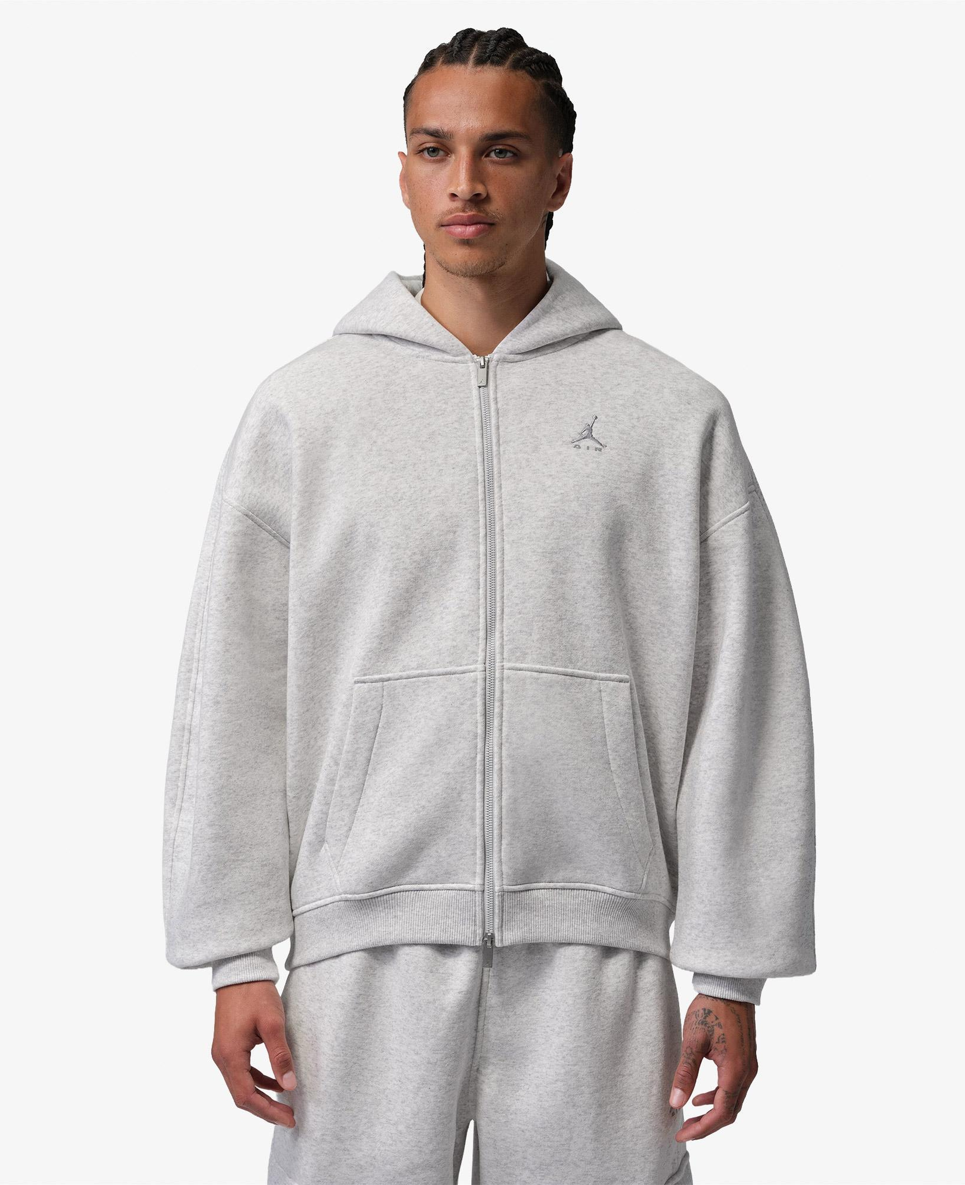 Jordan Brooklyn Fleece Oversize Erkek Gri Eşofman Üstü
