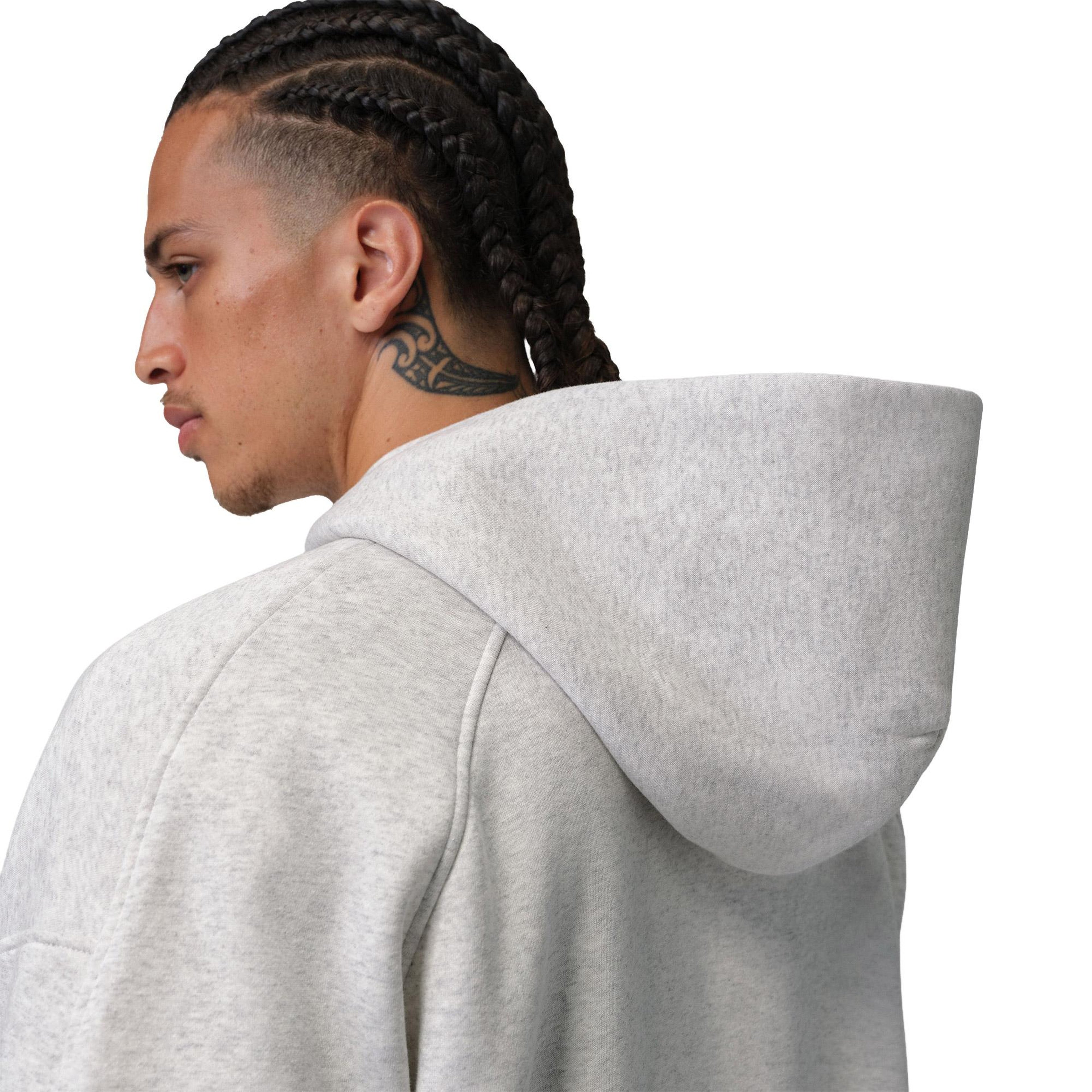 Jordan Brooklyn Fleece Oversize Erkek Gri Eşofman Üstü