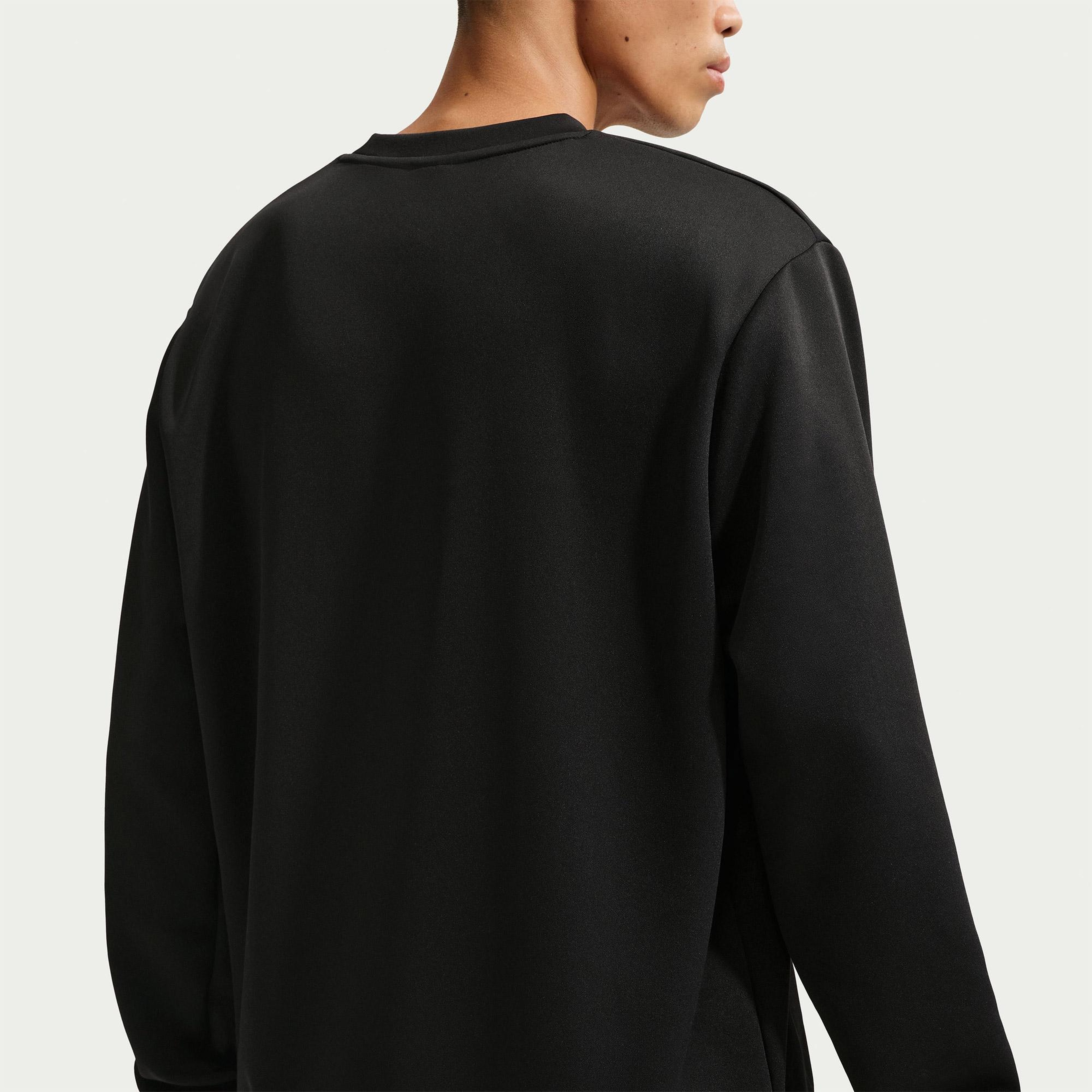 Nike Dri-Fit UV Flex Fleece Crew Erkek Siyah Sweatshirt