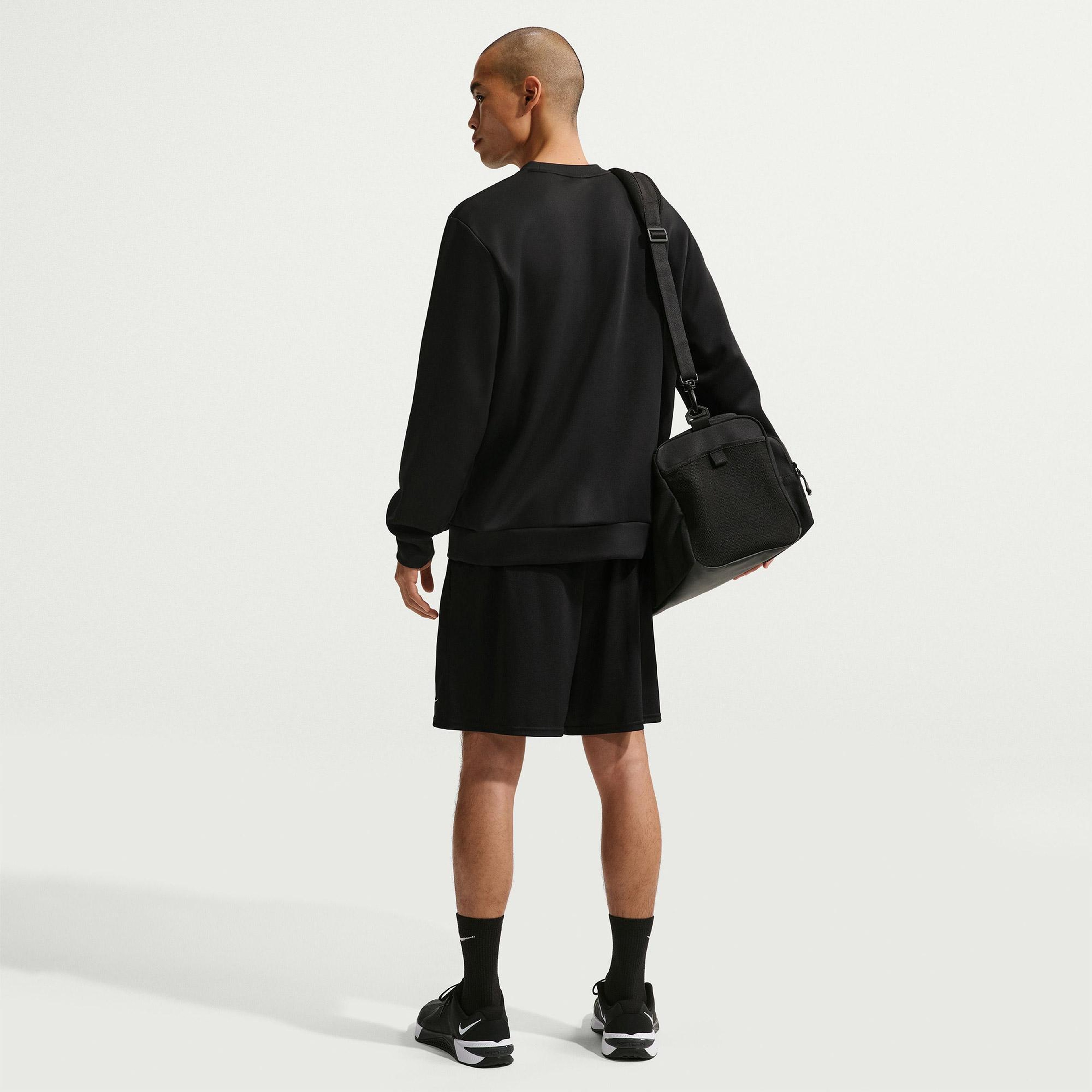 Nike Dri-Fit UV Flex Fleece Crew Erkek Siyah Sweatshirt