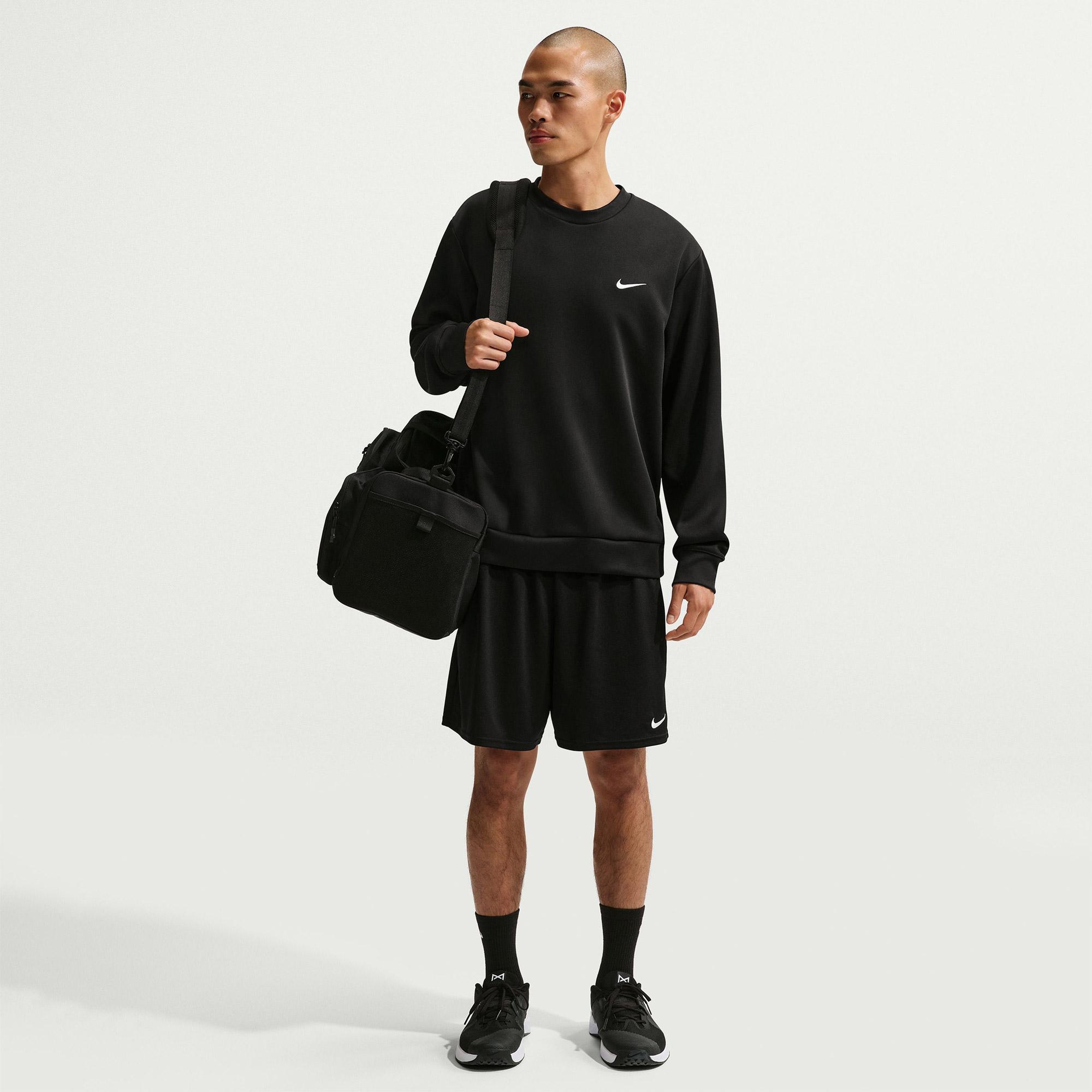 Nike Dri-Fit UV Flex Fleece Crew Erkek Siyah Sweatshirt