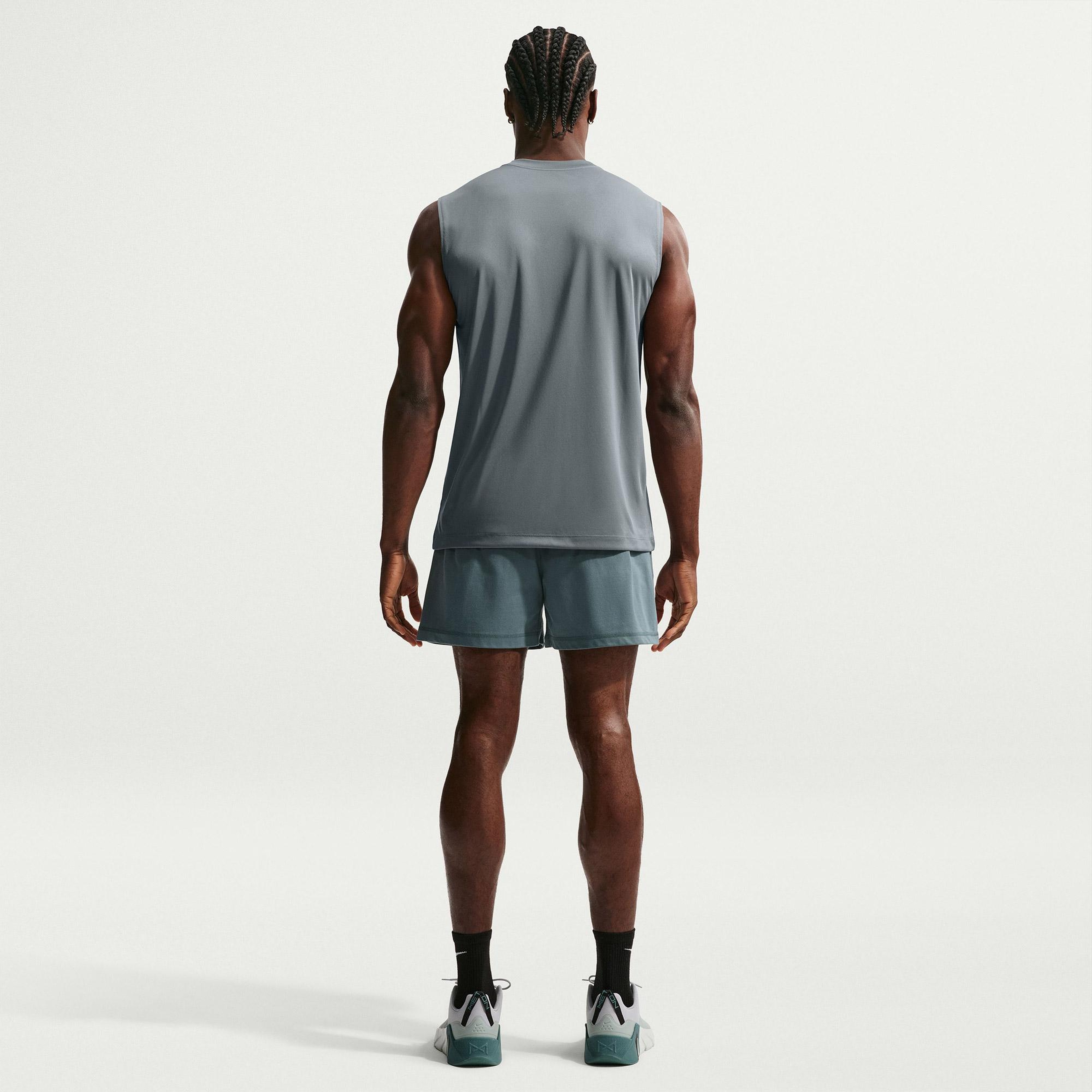 Nike Dri-Fit Sleeveless Flex Erkek Gri T-Shirt