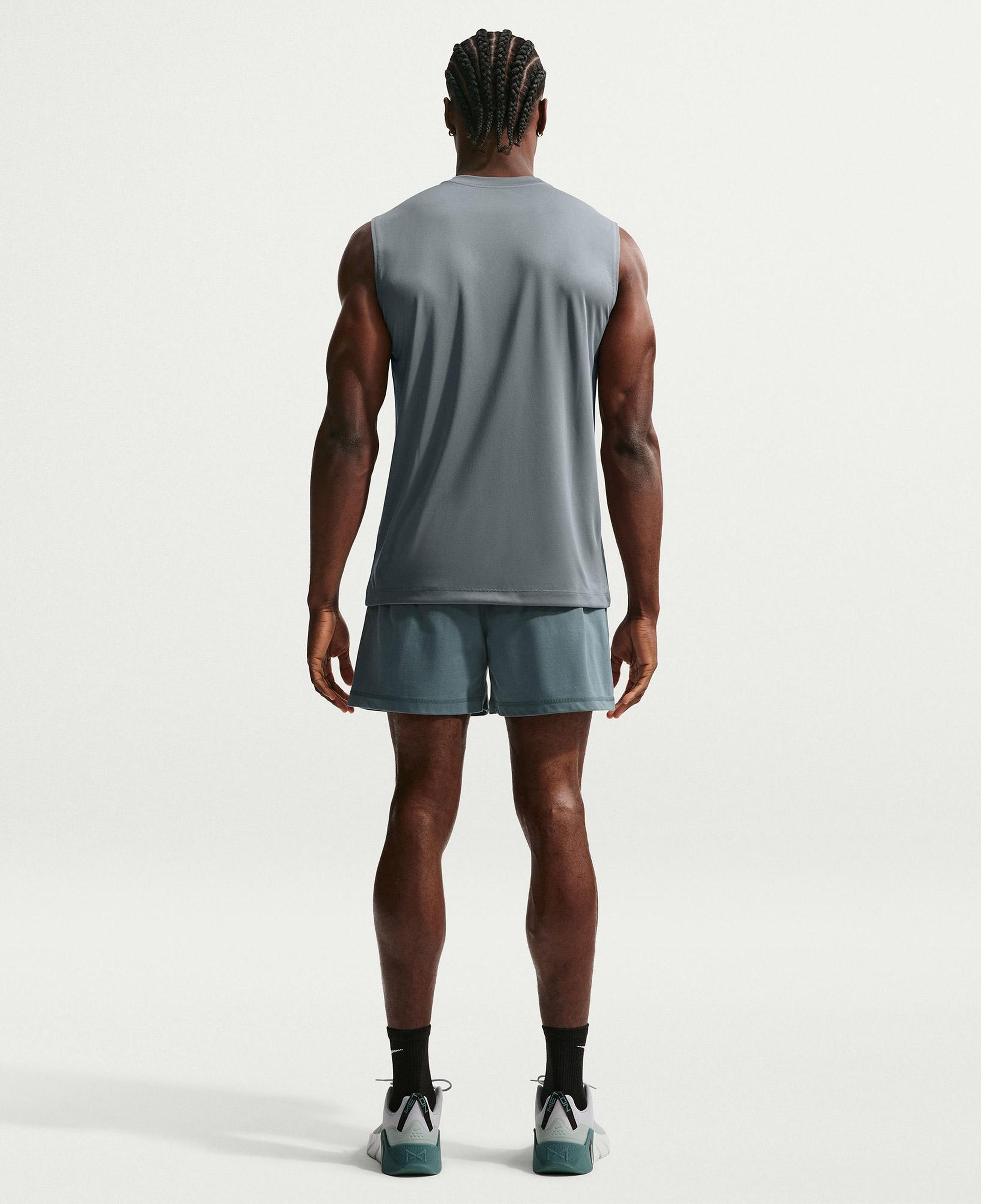 Nike Dri-Fit Sleeveless Flex Erkek Gri T-Shirt