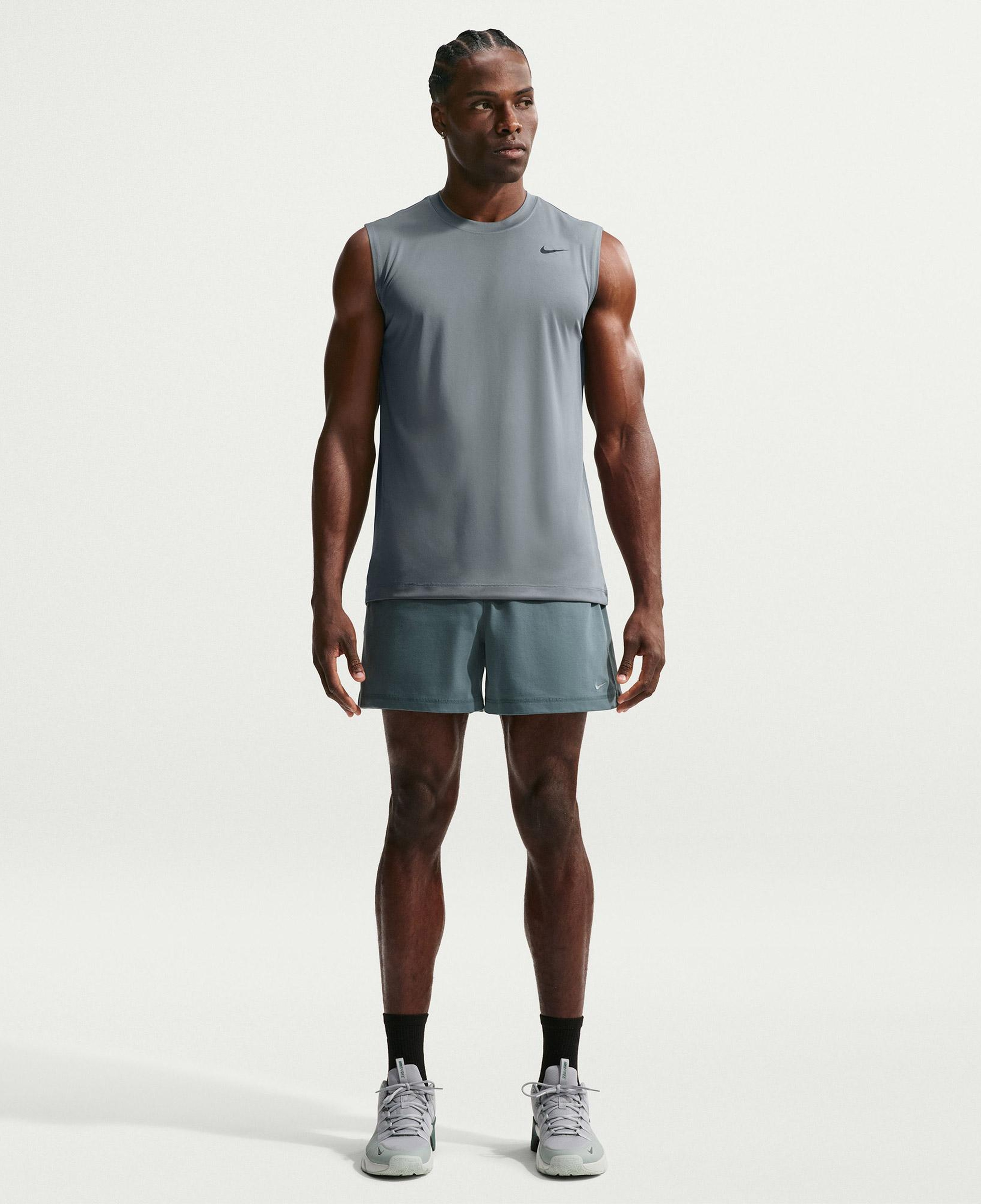 Nike Dri-Fit Sleeveless Flex Erkek Gri T-Shirt