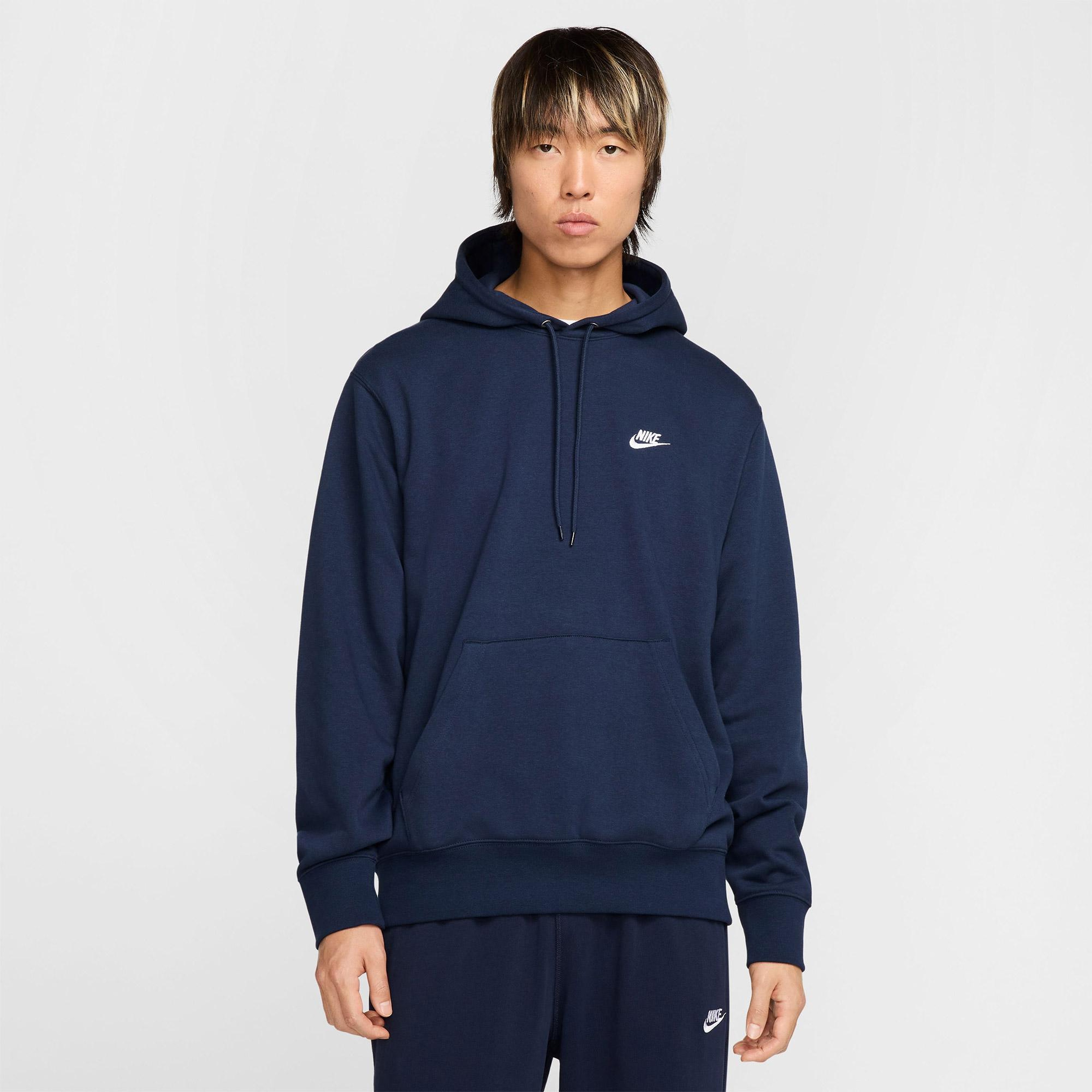 Nike Club Pullover Fleeece Erkek Lacivert Hoodie