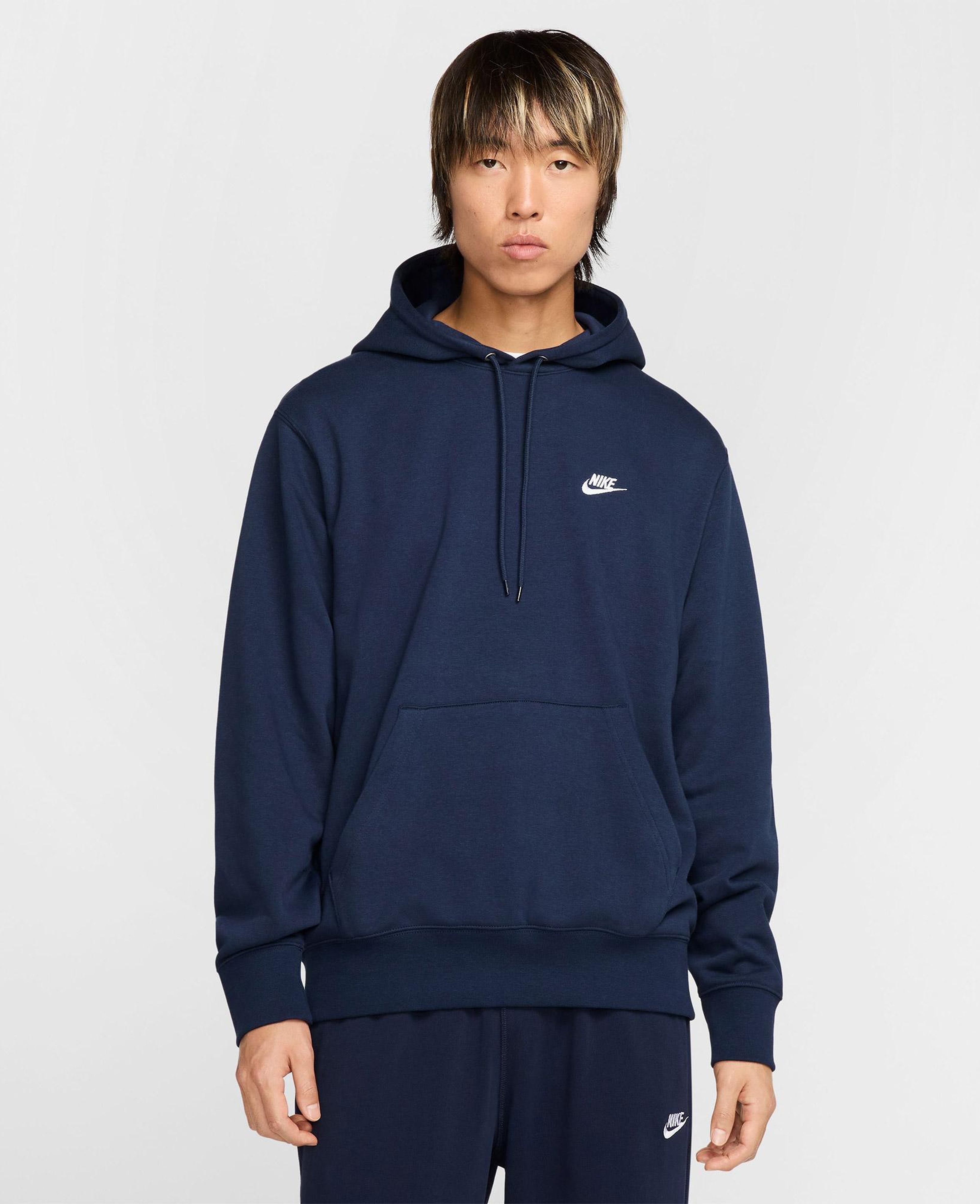 Nike Club Pullover Fleeece Erkek Lacivert Hoodie