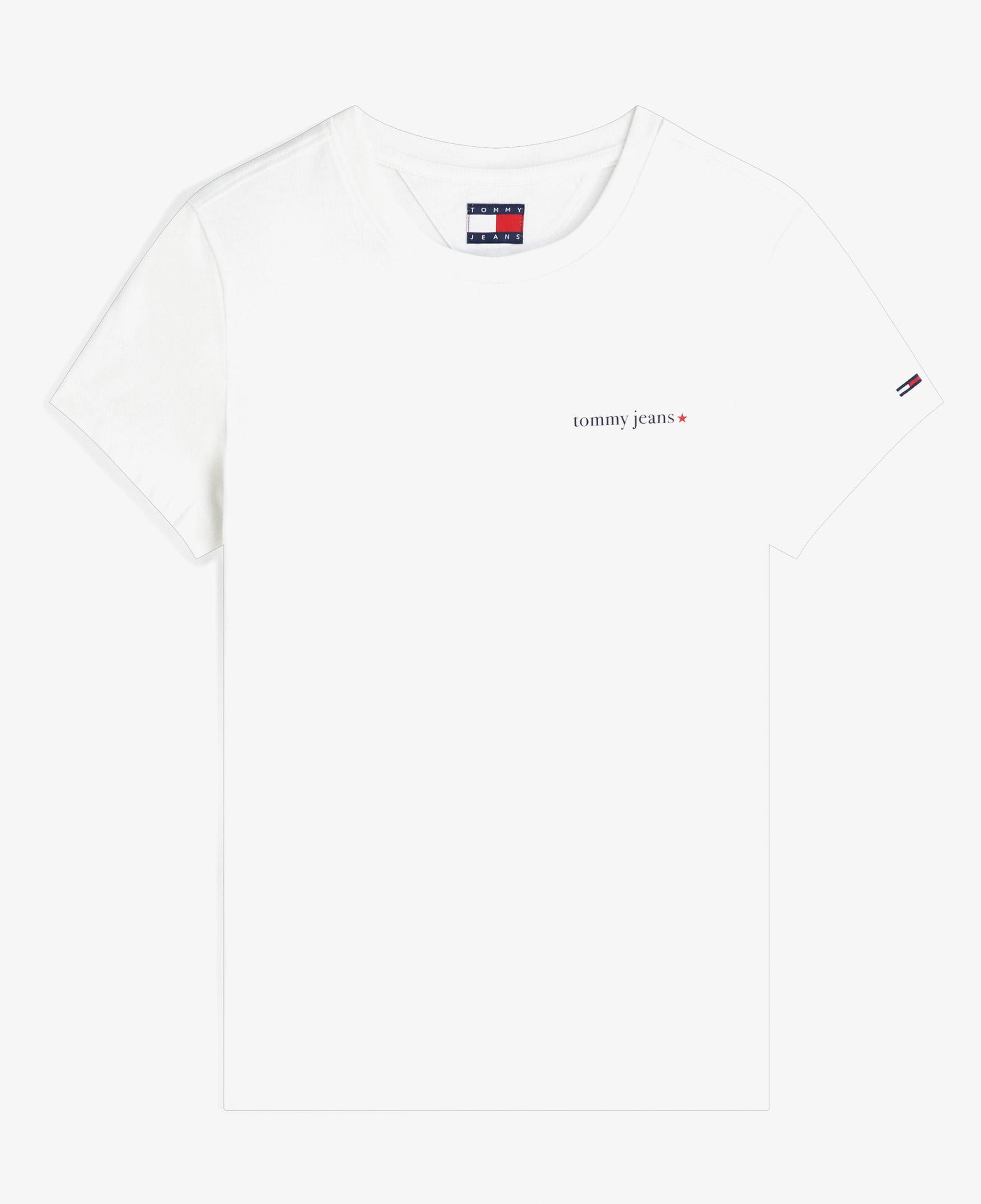 Tommy Hilfiger Slim Essential Logo 1 Kadın Beyaz T-Shirt