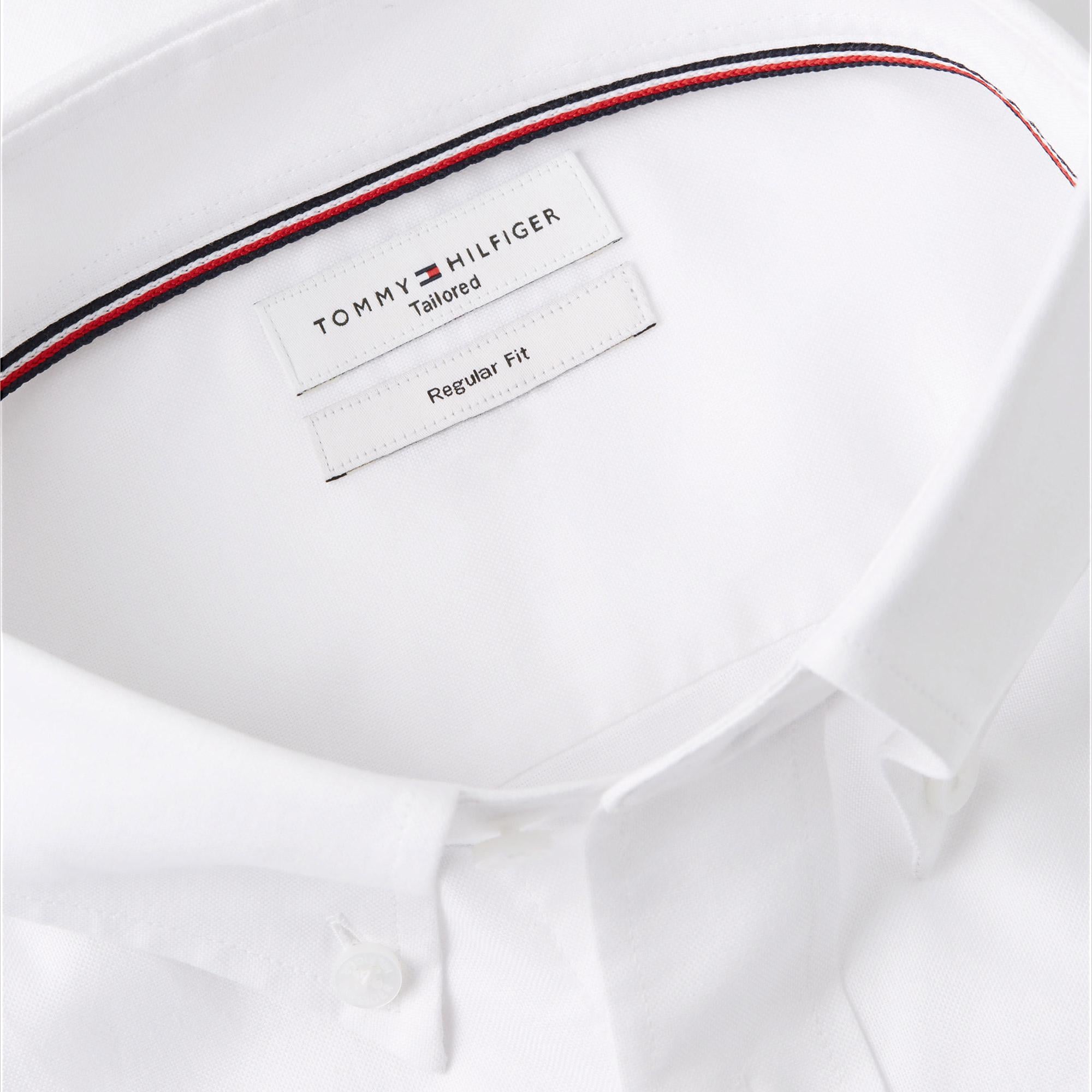 Tommy Hilfiger Oxford Solid Erkek Beyaz Gömlek