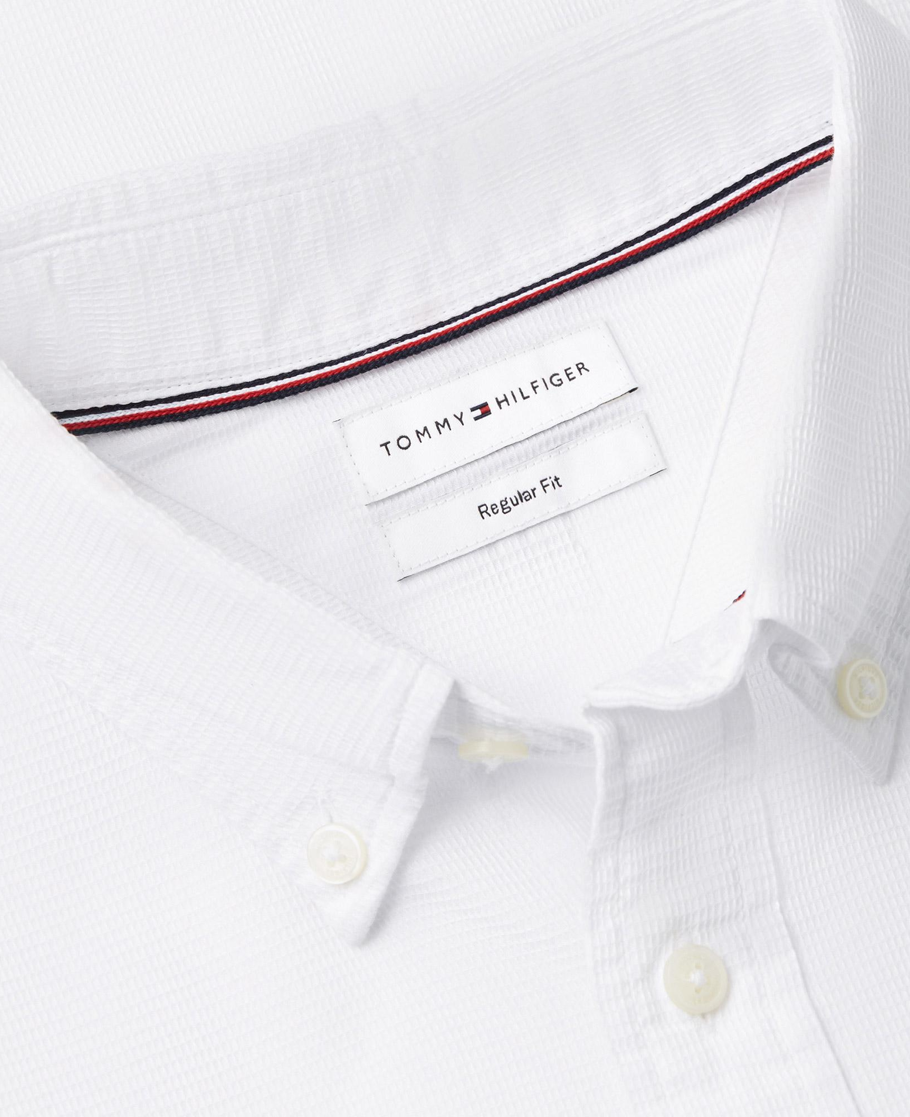 Tommy Hilfiger Flex Pop Mini Dobby Erkek Beyaz Gömlek