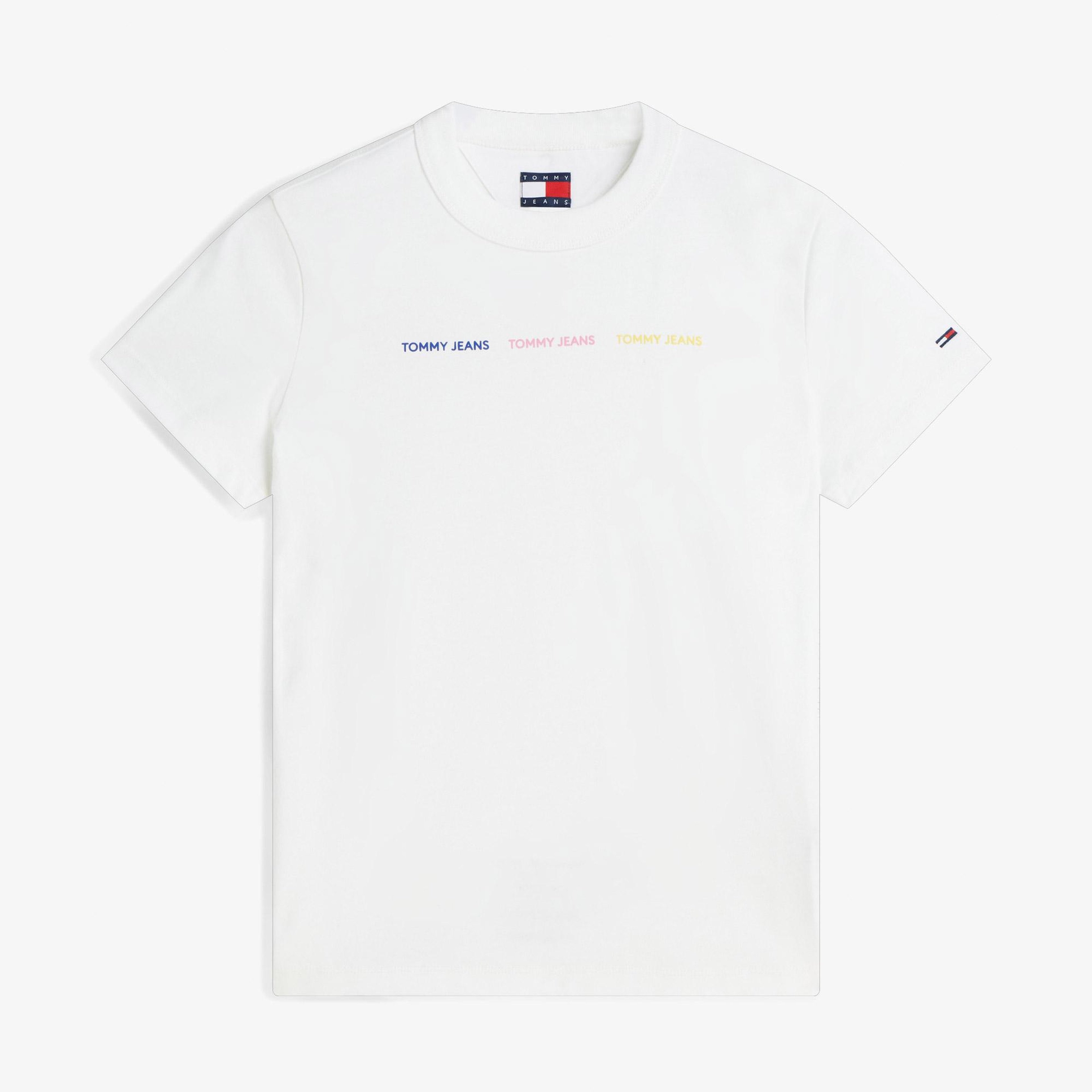 Tommy Hilfiger Repeat Wash Kadın Beyaz T-Shirt