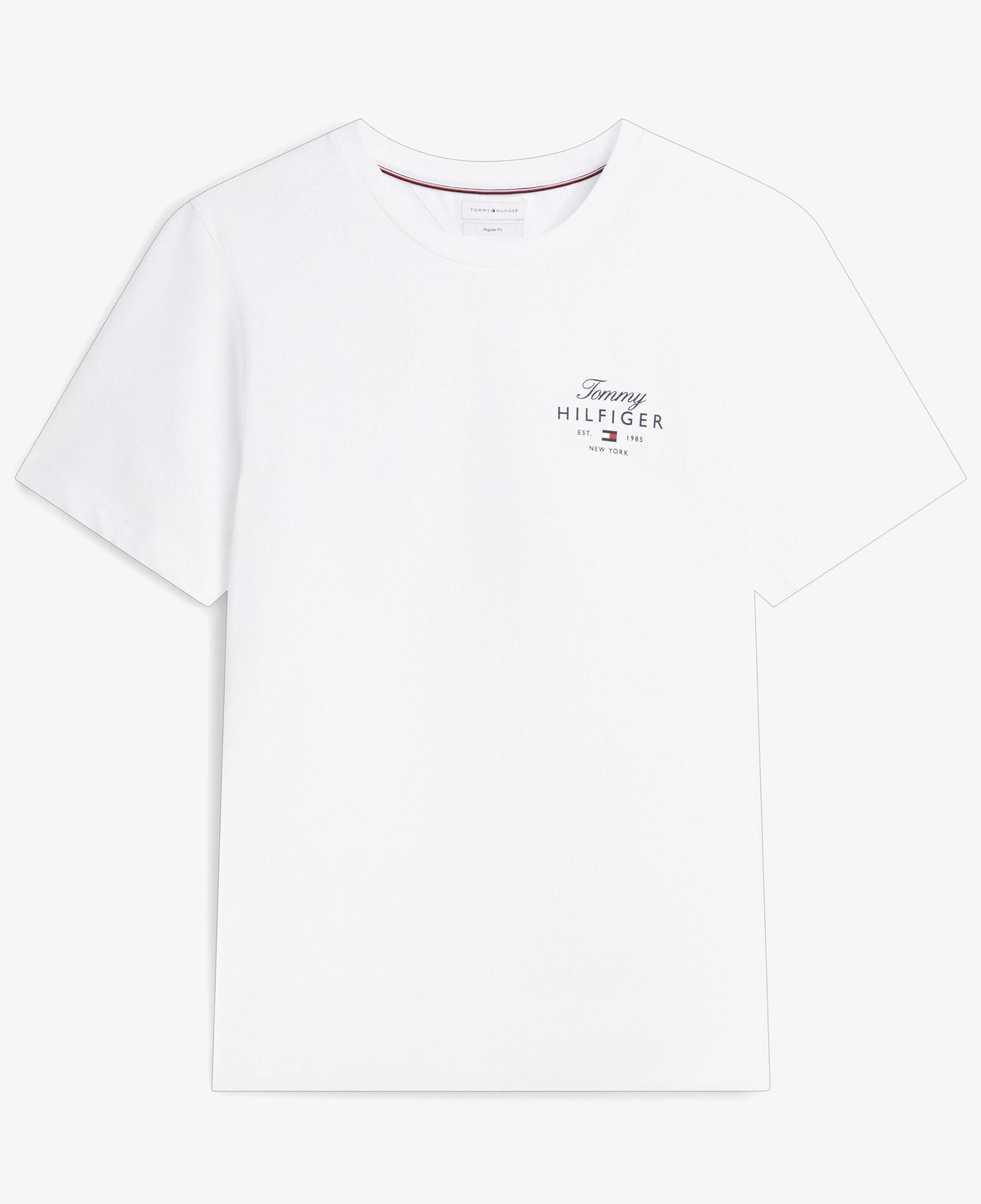 Tommy Hilfiger Script Stack Regular Erkek Beyaz T-Shirt