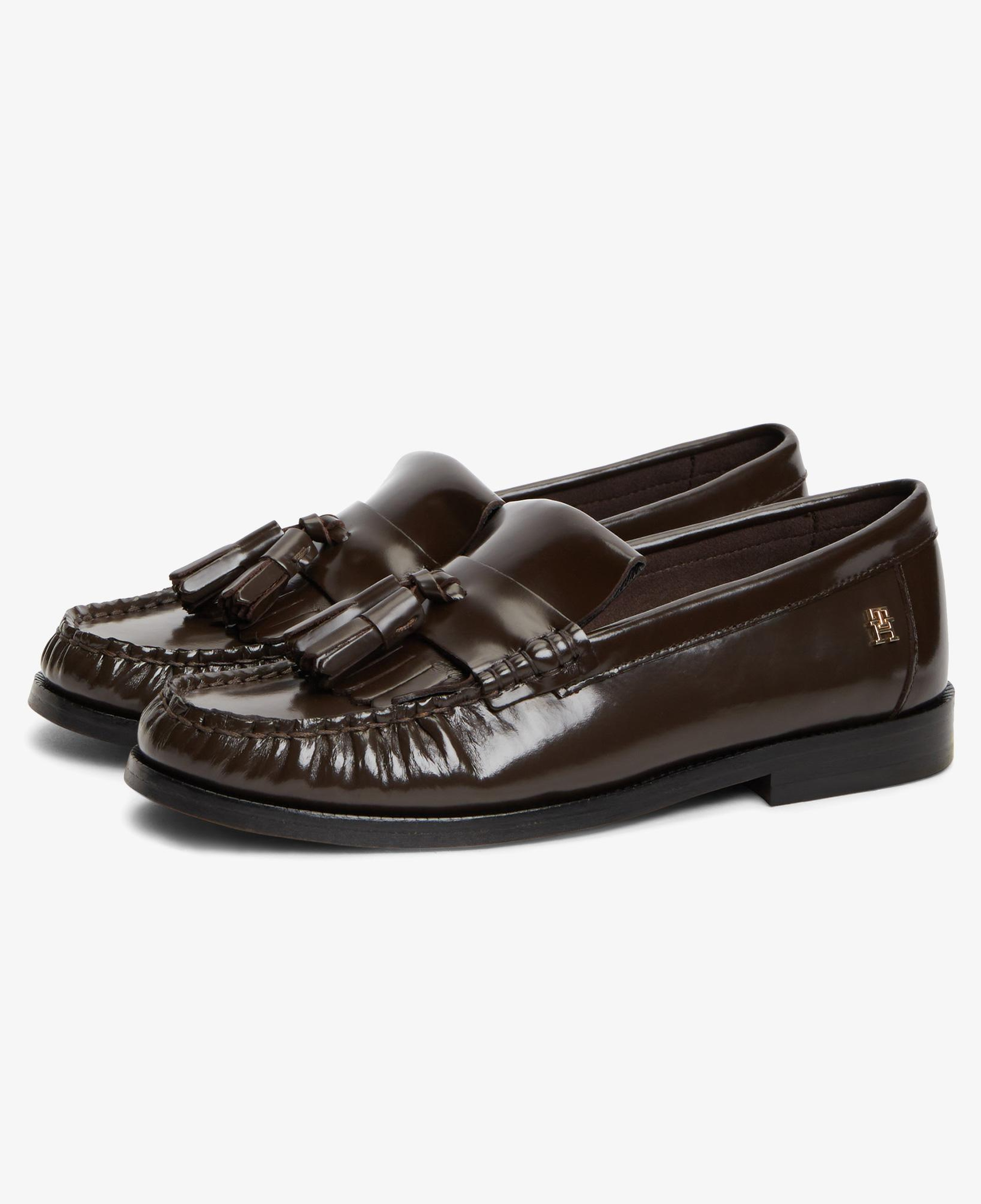 Tommy Hilfiger Tassel Abrasivato Kadın Kahverengi Loafer