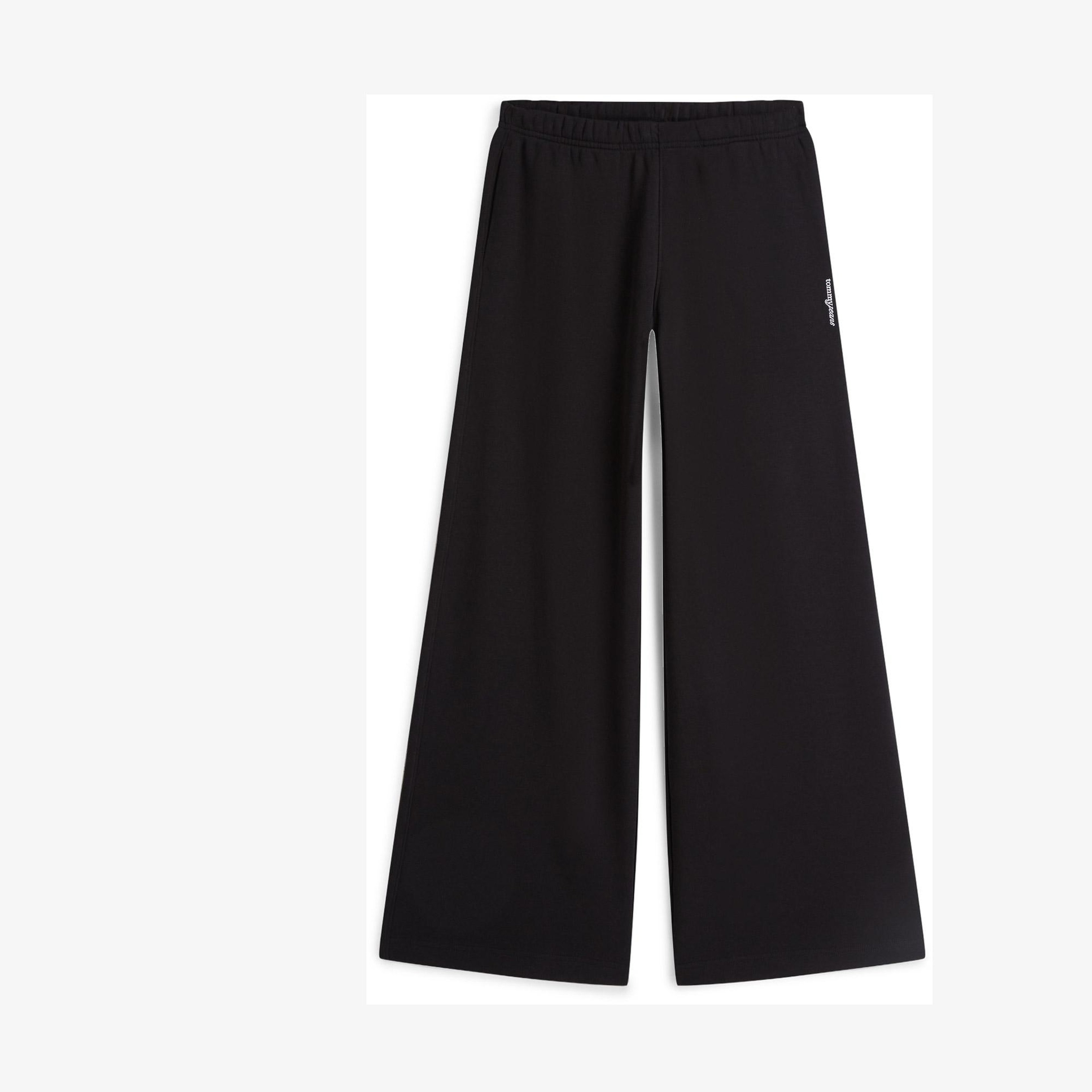 Tommy Hilfiger Wide Leg Kadın Siyah Eşofman Altı