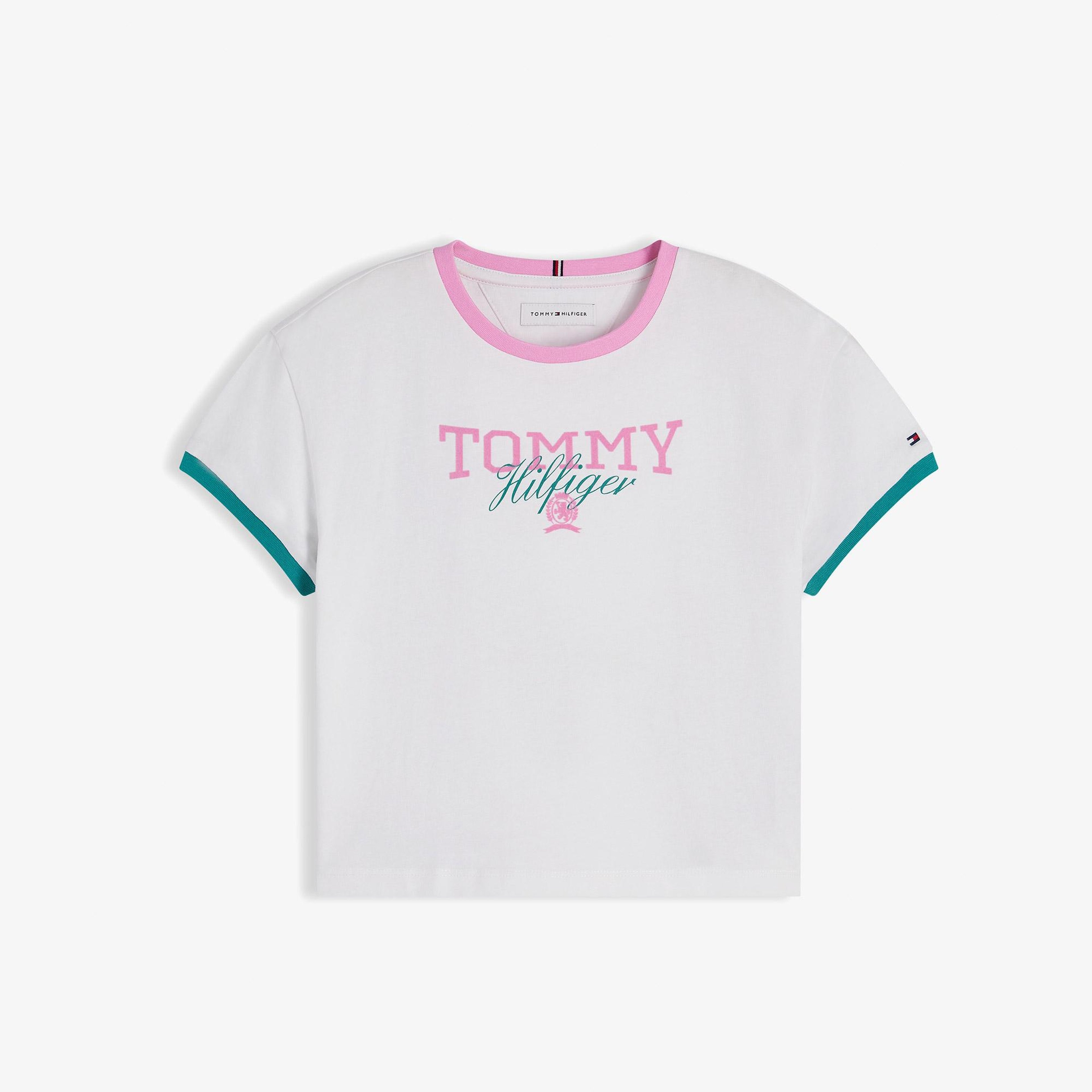 Tommy Hilfiger Crest Çocuk Beyaz T-Shirt