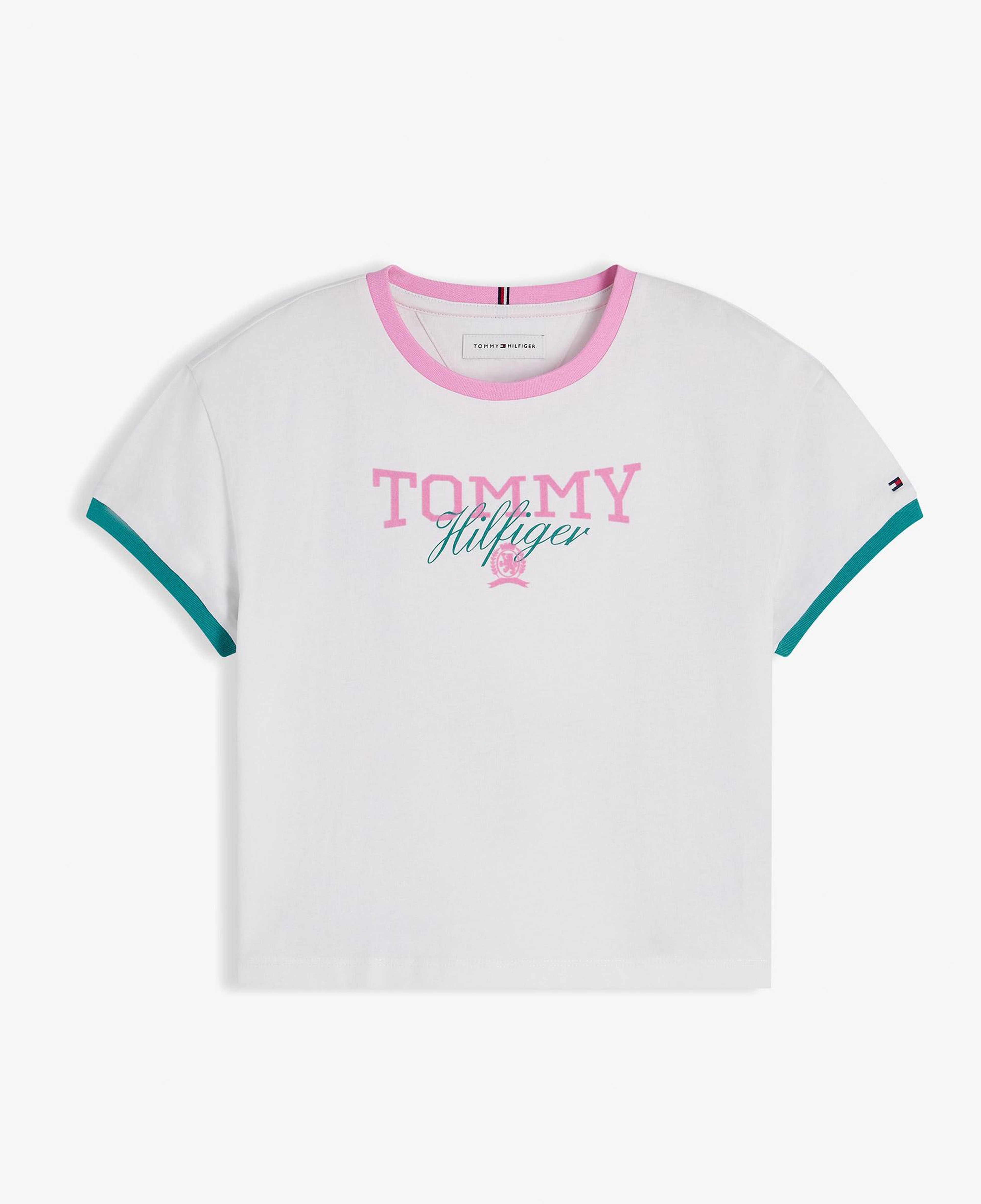 Tommy Hilfiger Crest Çocuk Beyaz T-Shirt