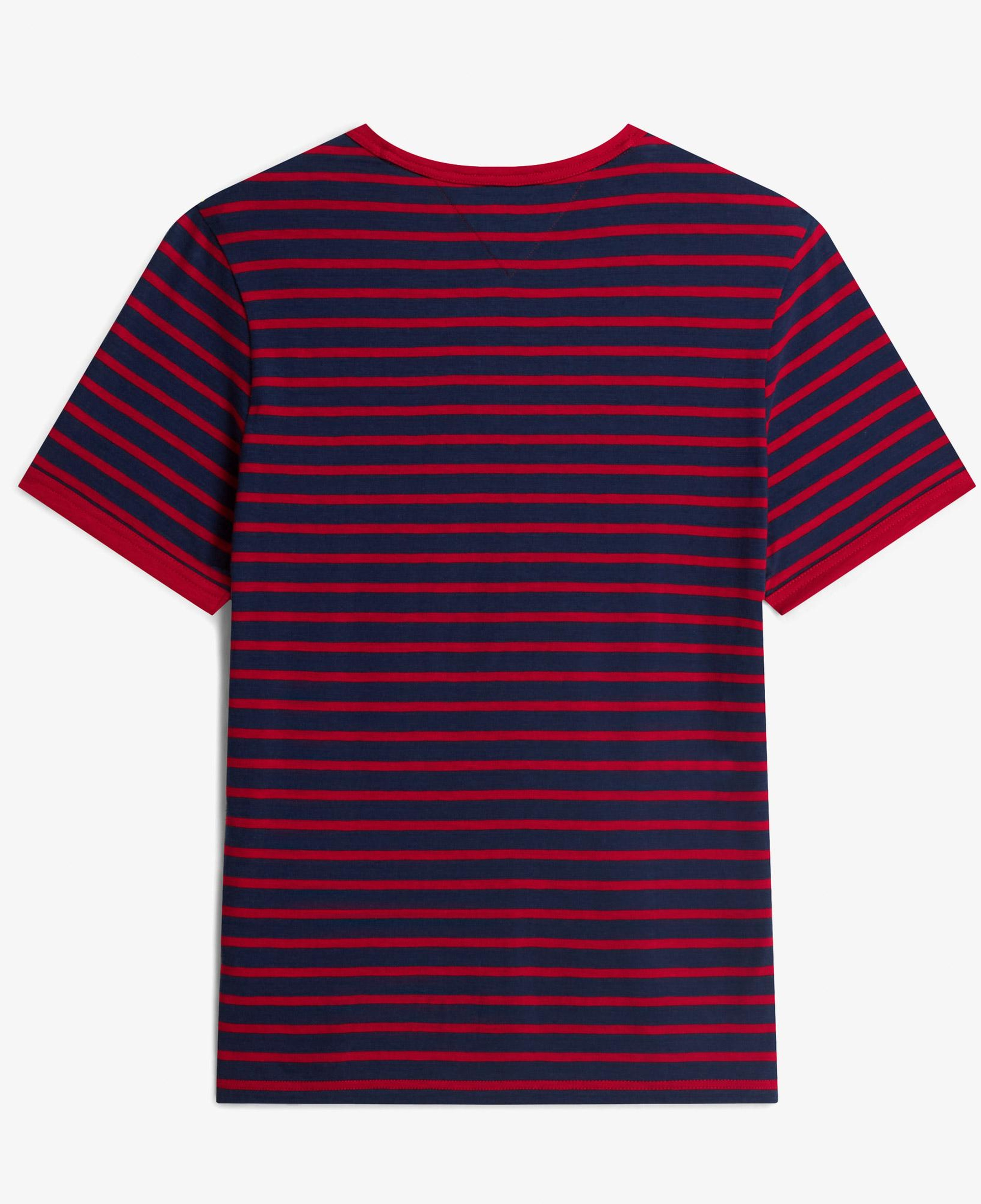 Tommy Hilfiger Slub Yarn-Dye Stripe Regular Erkek Mavi T-Shirt