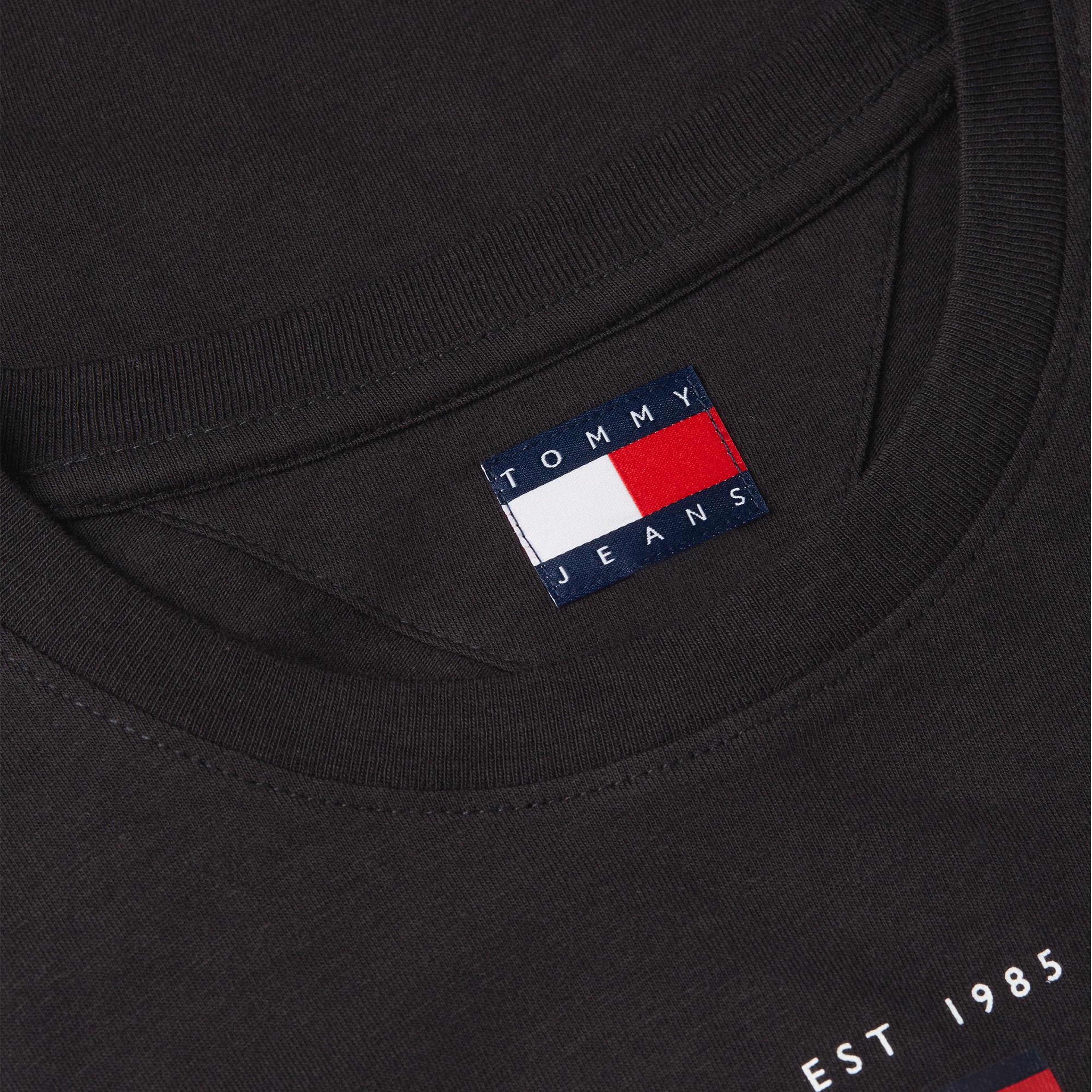 Tommy Hilfiger Linear Kadın Siyah T-Shirt