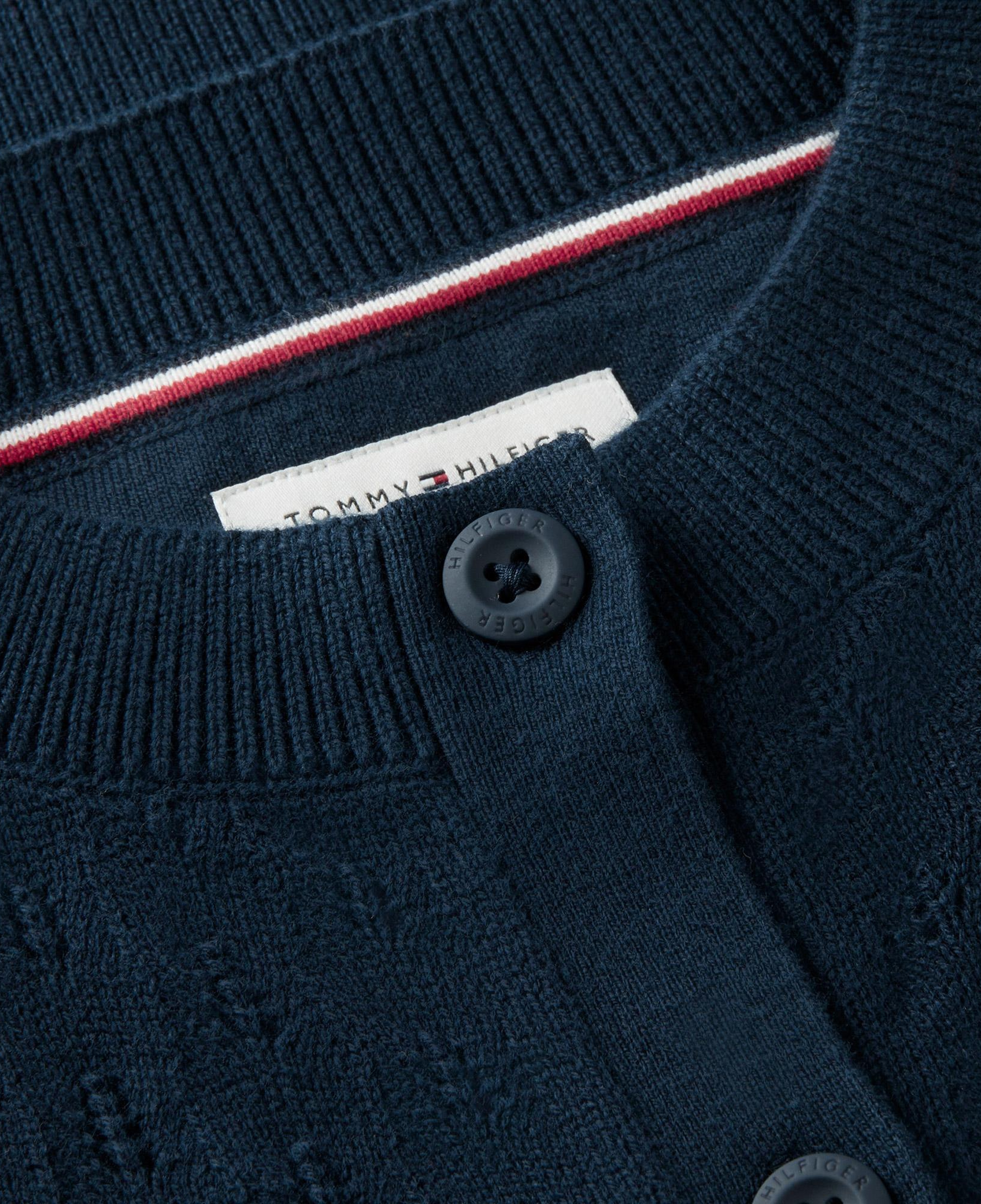 Tommy Hilfiger Pointelle Cardigan Çocuk Mavi Triko
