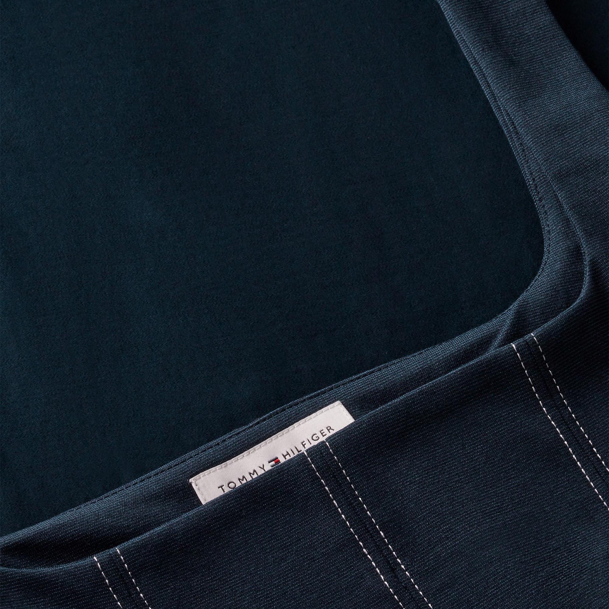 Tommy Hilfiger Contrast Stitch Kadın Mavi Elbise