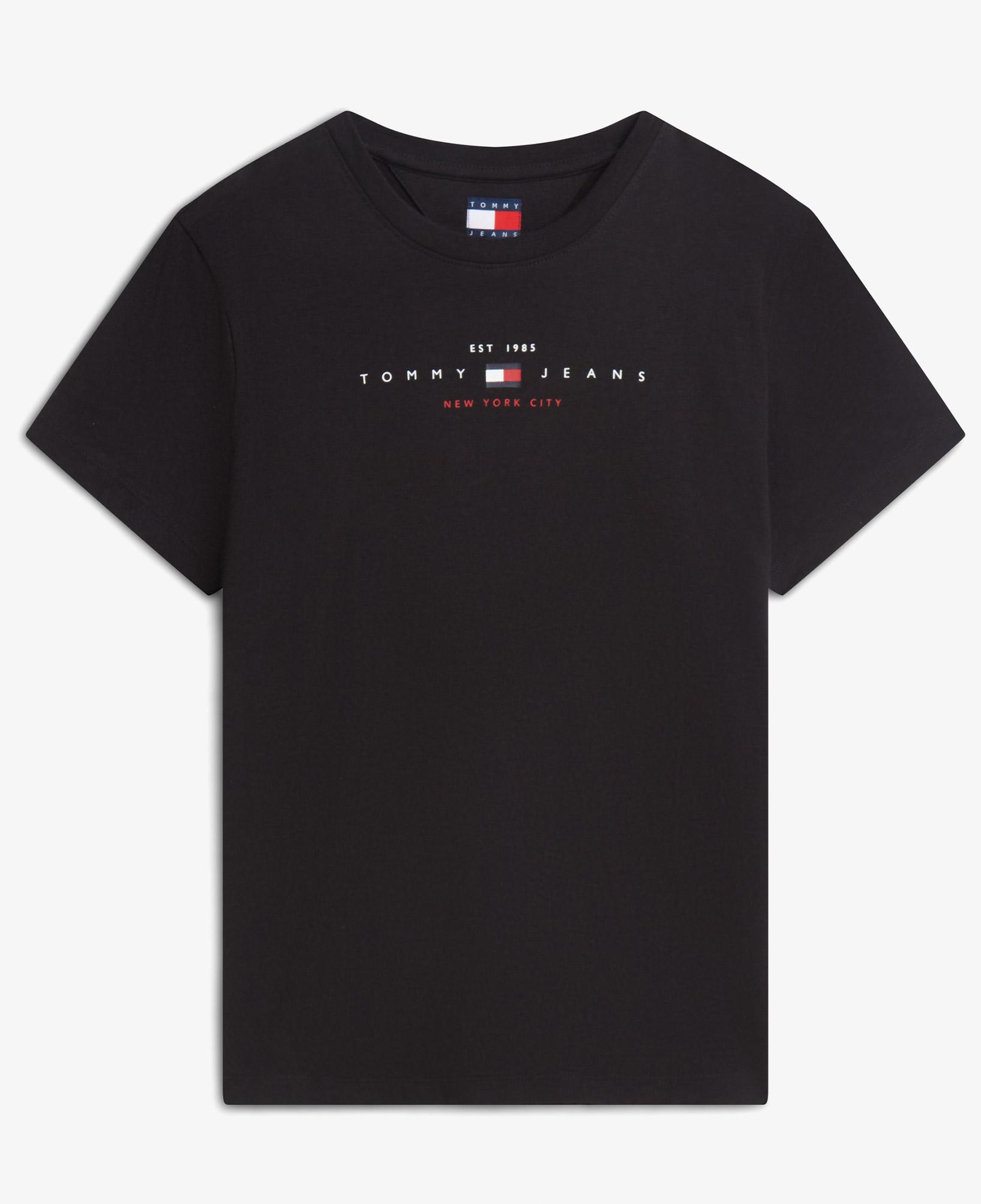 Tommy Hilfiger Linear Kadın Siyah T-Shirt