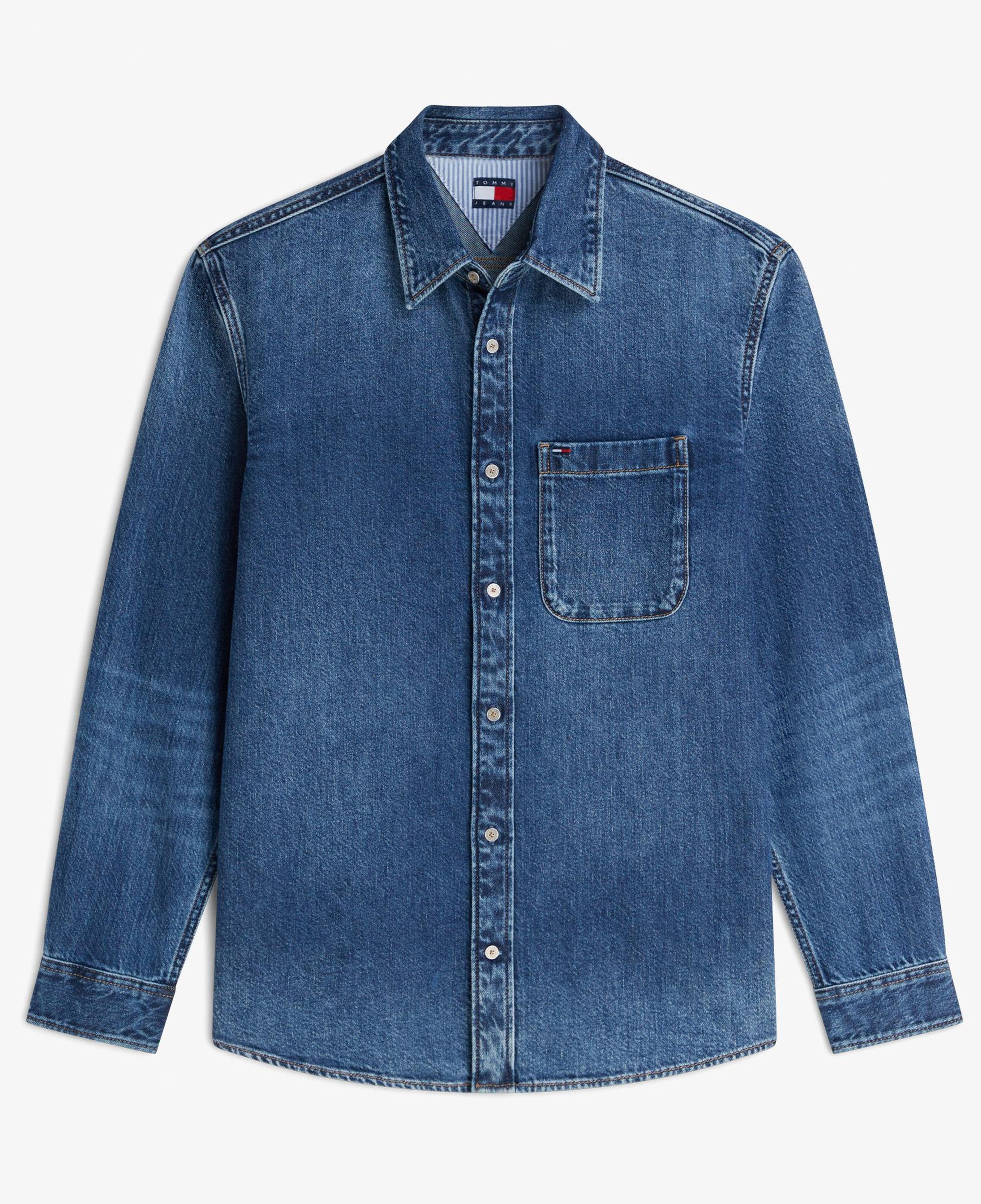Tommy Hilfiger Regular Denim Cj8039 Erkek Mavi Gömlek