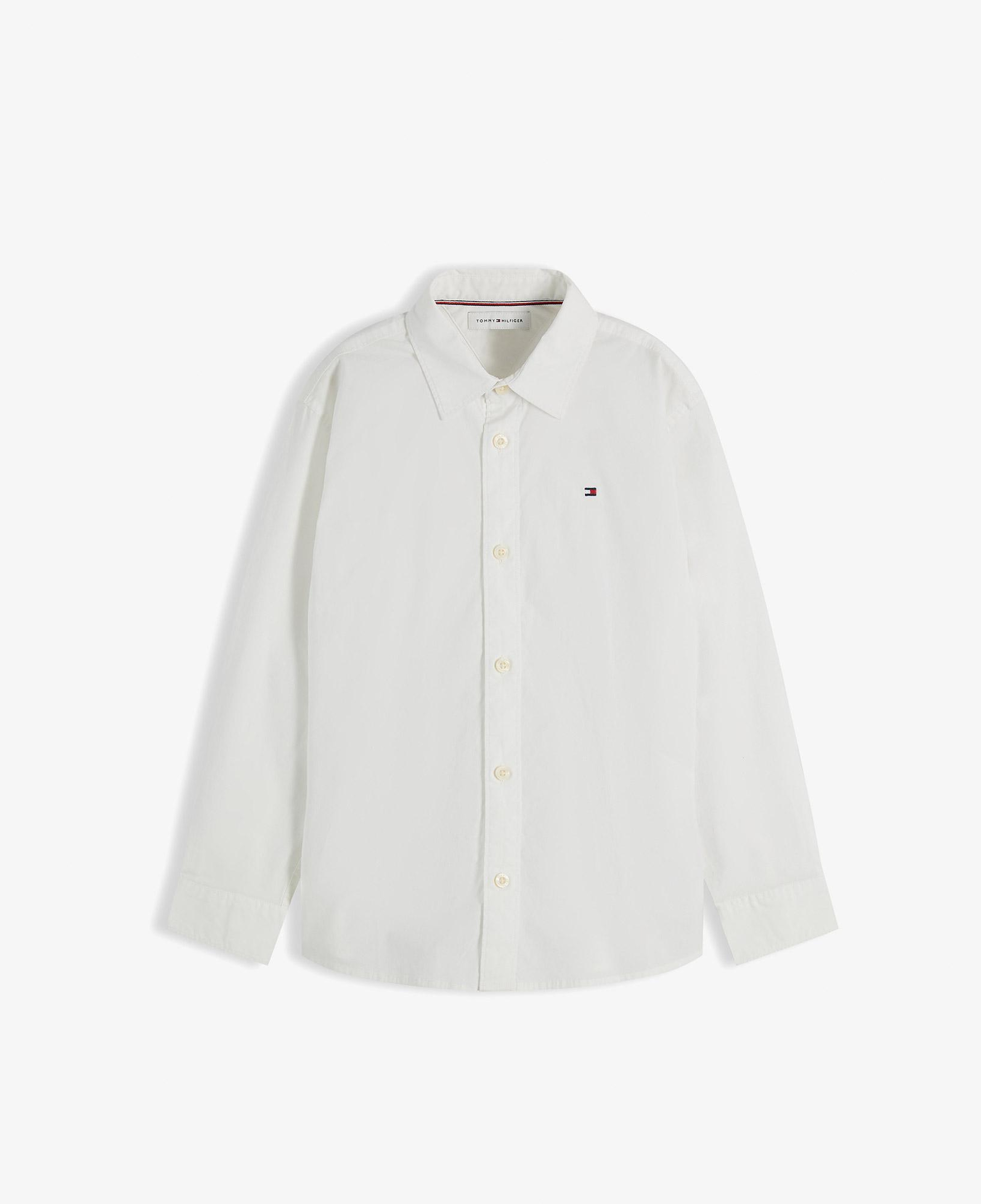Tommy Hilfiger Poplin Çocuk Beyaz Gömlek