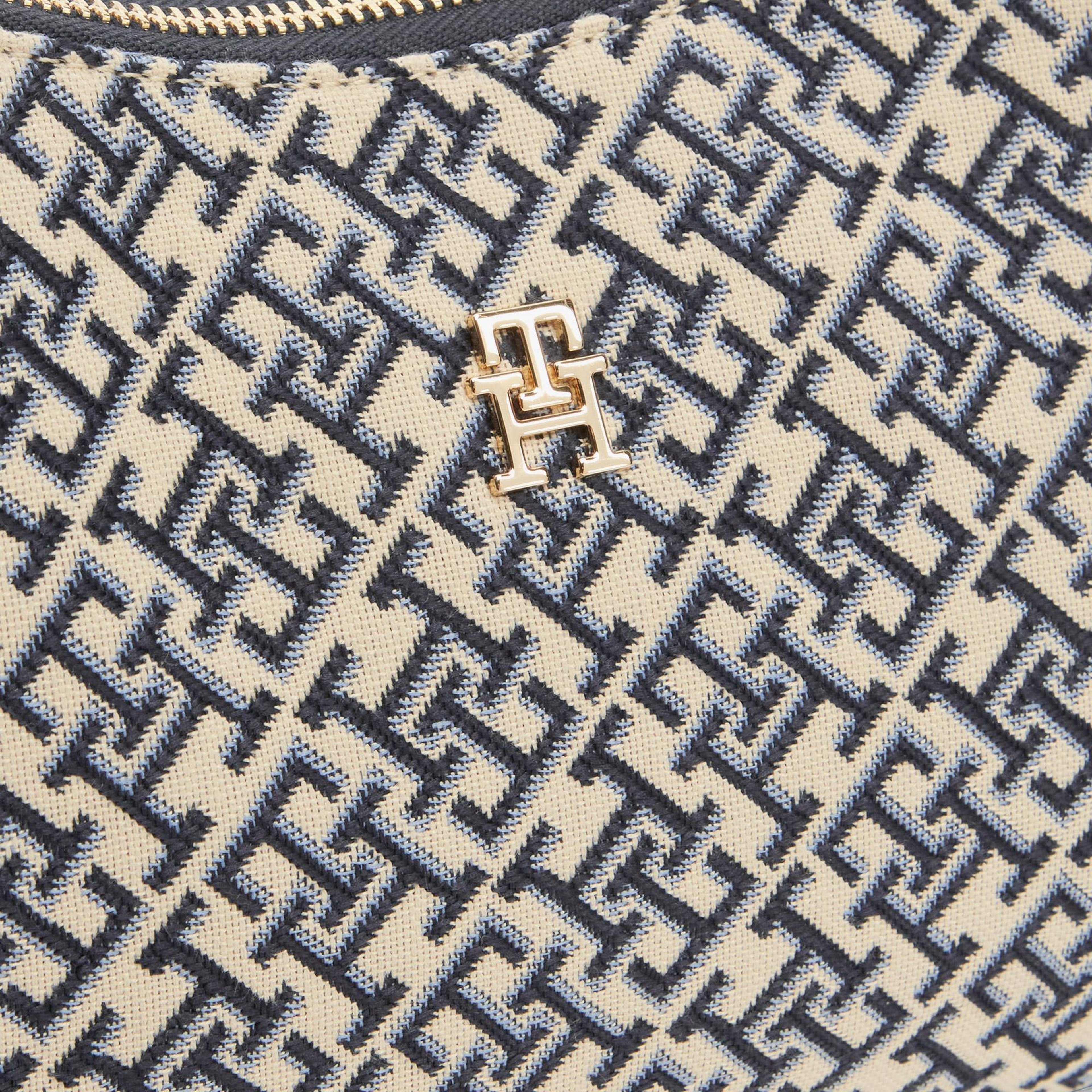 Tommy Hilfiger Icon Jacquard Kadın Mavi El Çantası