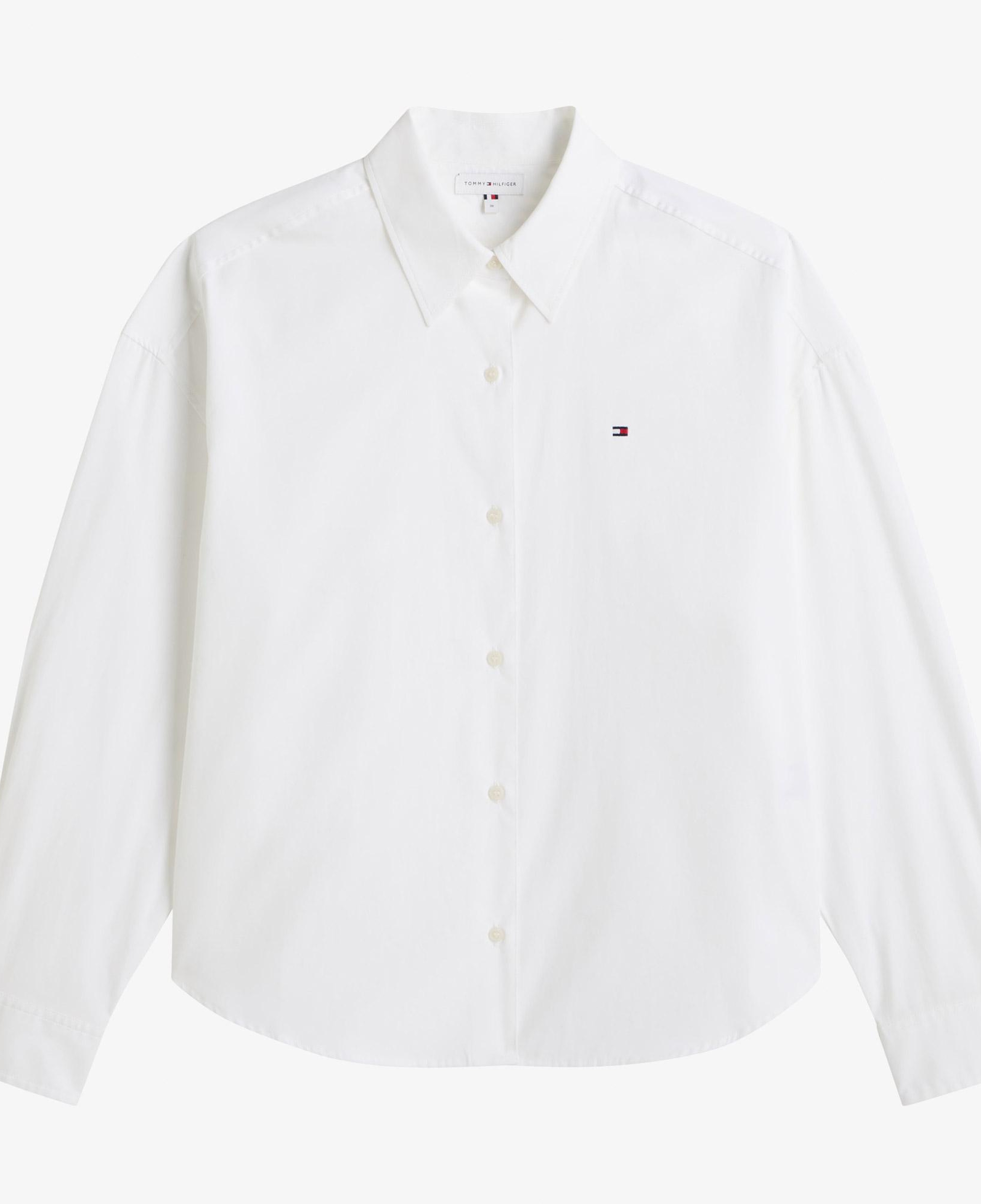 Tommy Hilfiger Summer Poplin Boxy Kadın Beyaz Gömlek