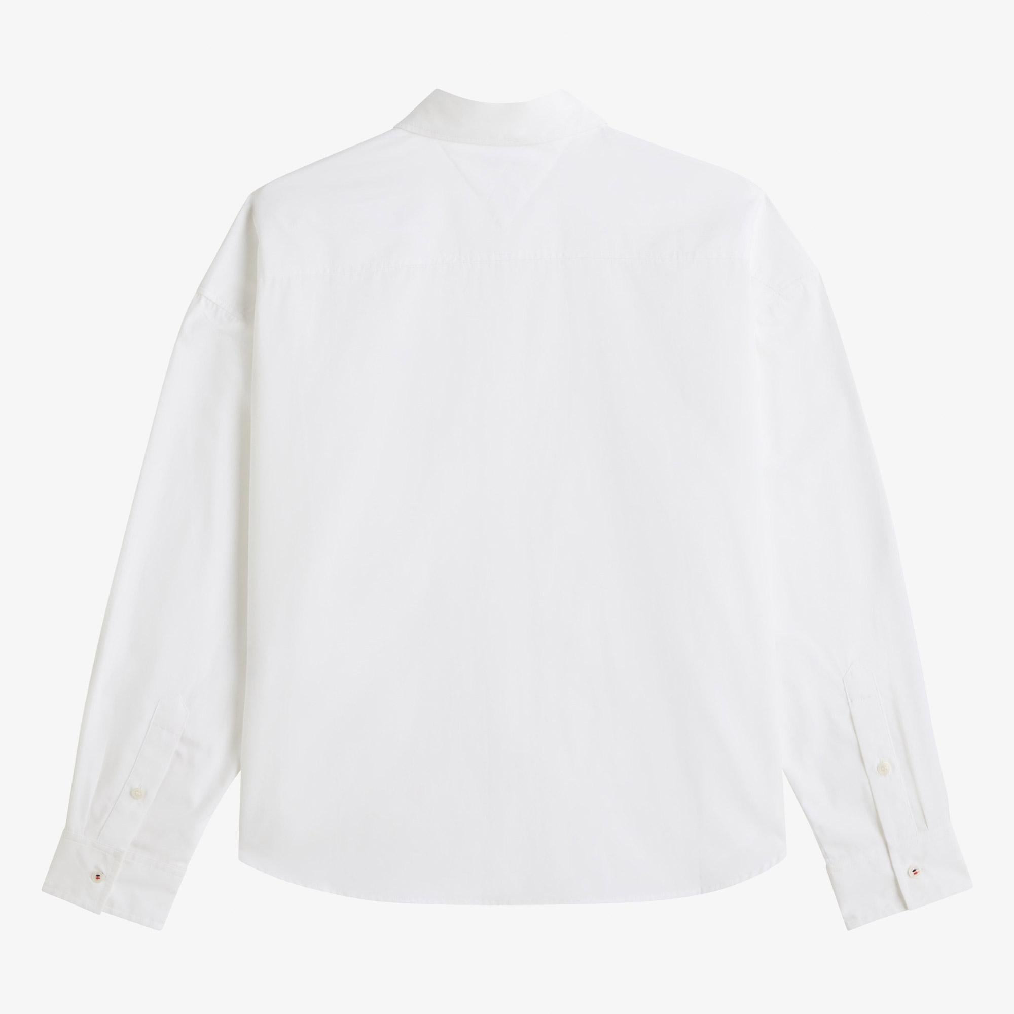 Tommy Hilfiger Summer Poplin Boxy Kadın Beyaz Gömlek