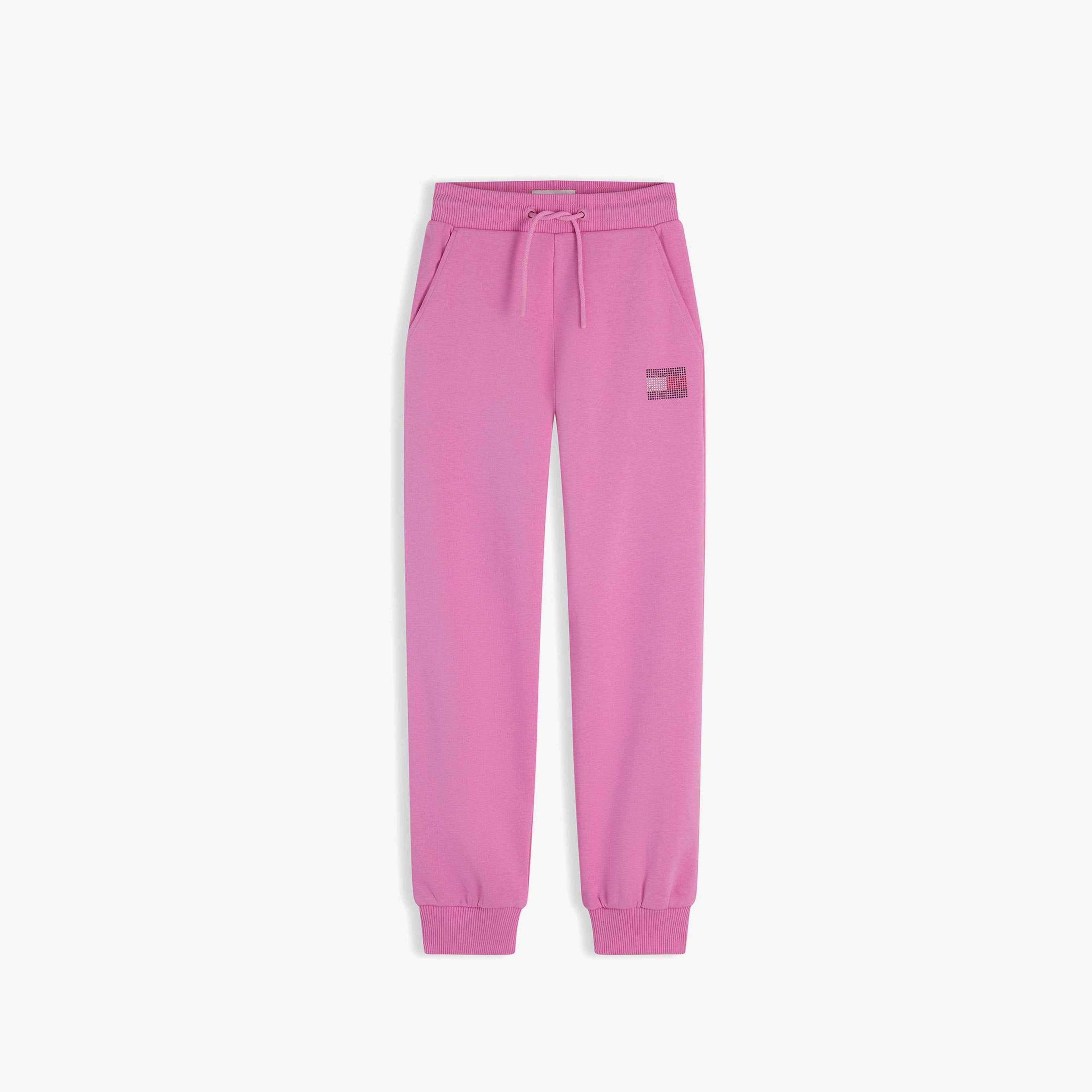 Tommy Hilfiger Rhinestone Çocuk Pembe Eşofman Altı