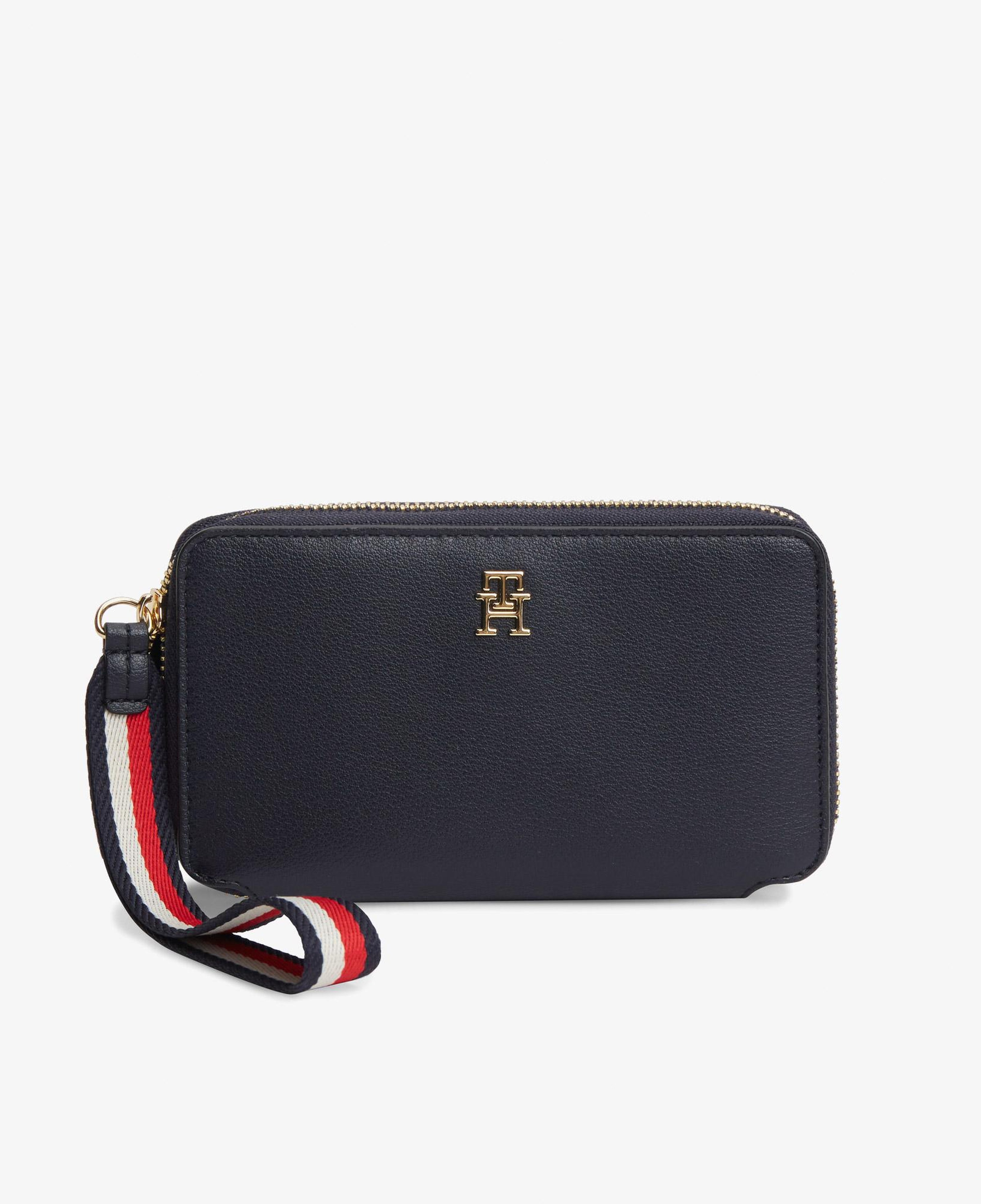 Tommy Hilfiger Logotape Compact Zip Around Kadın Mavi Cüzdan