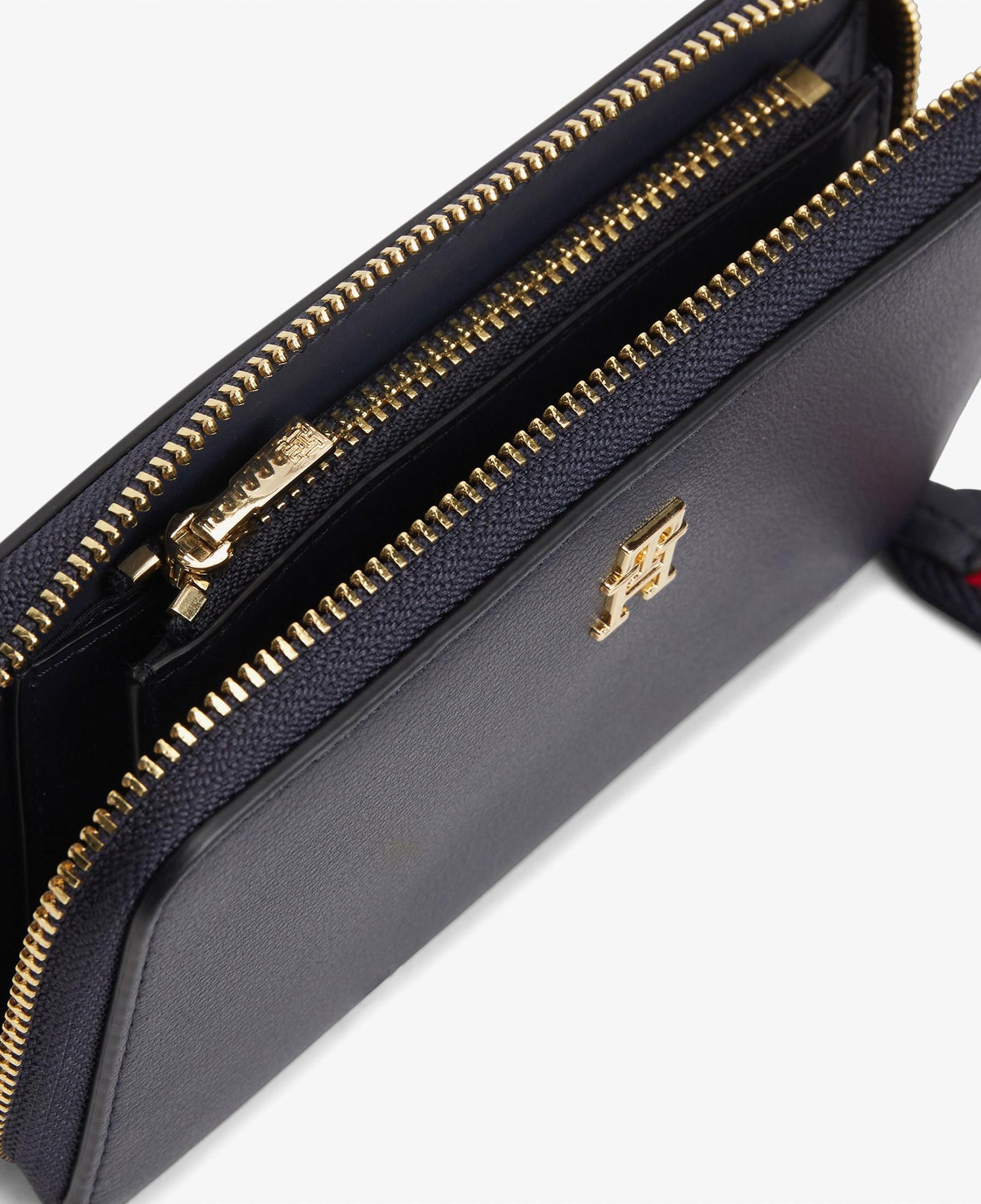 Tommy Hilfiger Logotape Compact Zip Around Kadın Mavi Cüzdan