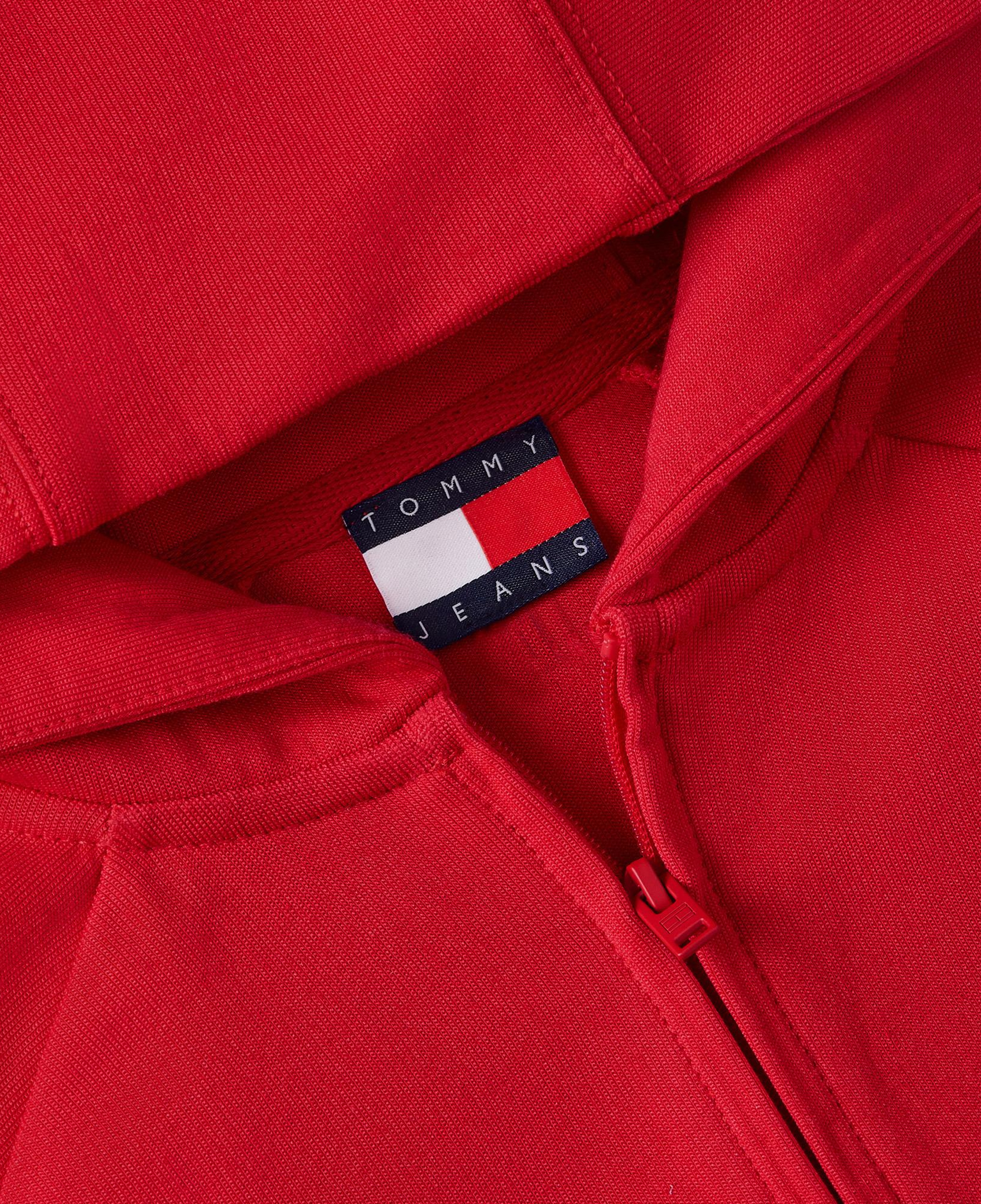 Tommy Hilfiger Badge Track Hood Kadın Kırmızı Sweatshirt