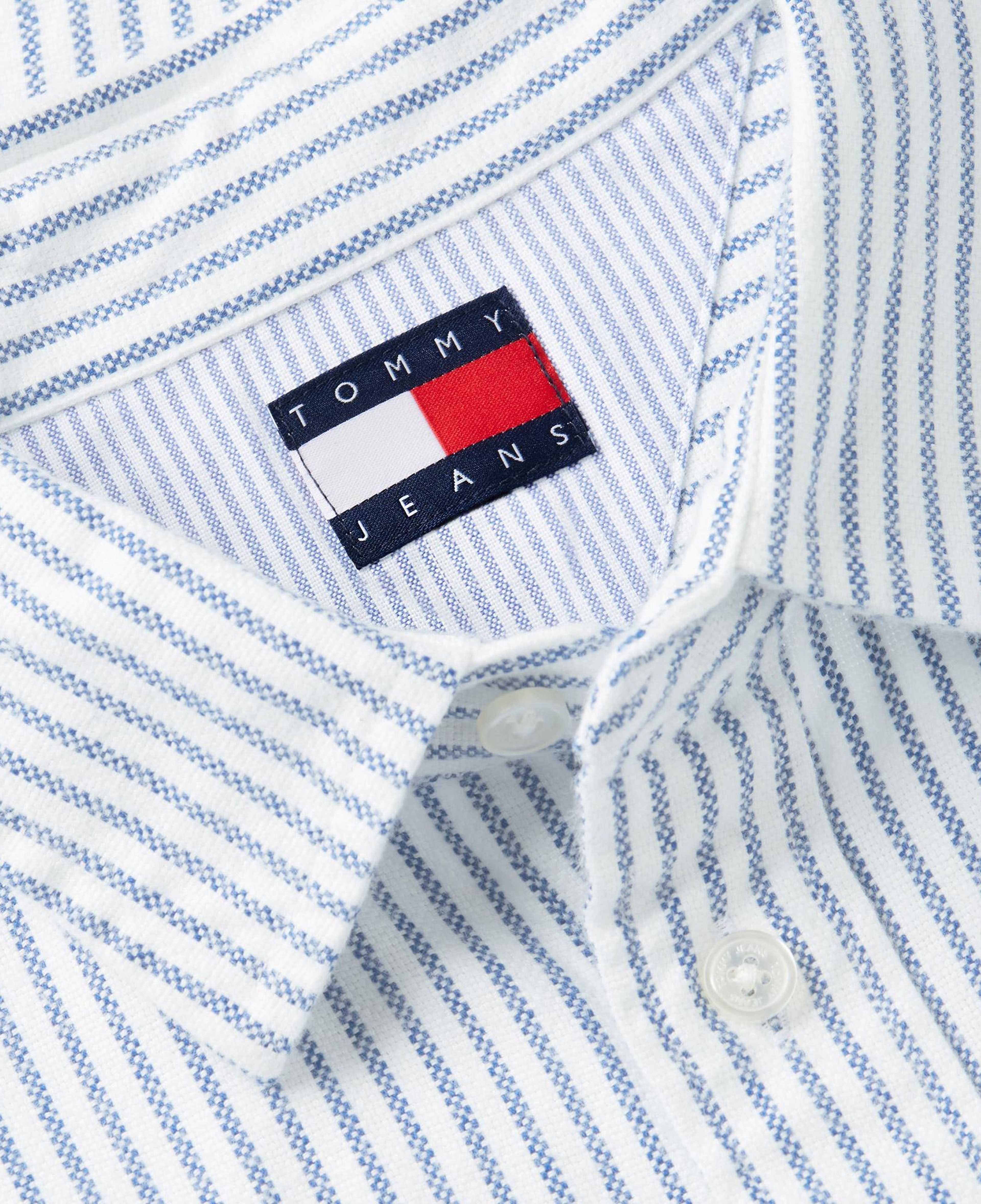 Tommy Hilfiger Oversize Stripe Oxford Erkek Mavi Gömlek